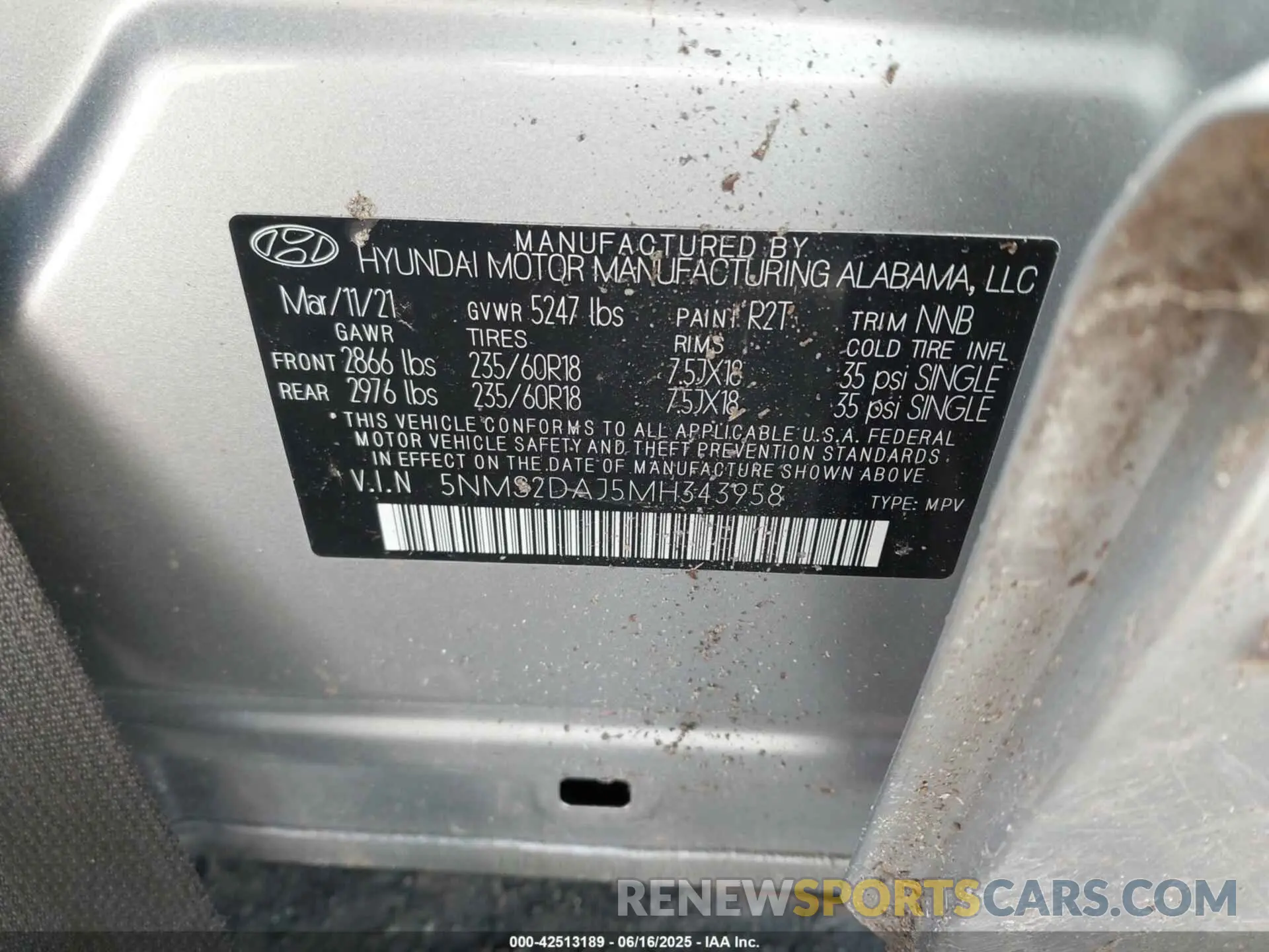9 Photograph of a damaged car 5NMS2DAJ5MH343958 HYUNDAI SANTA FE 2021