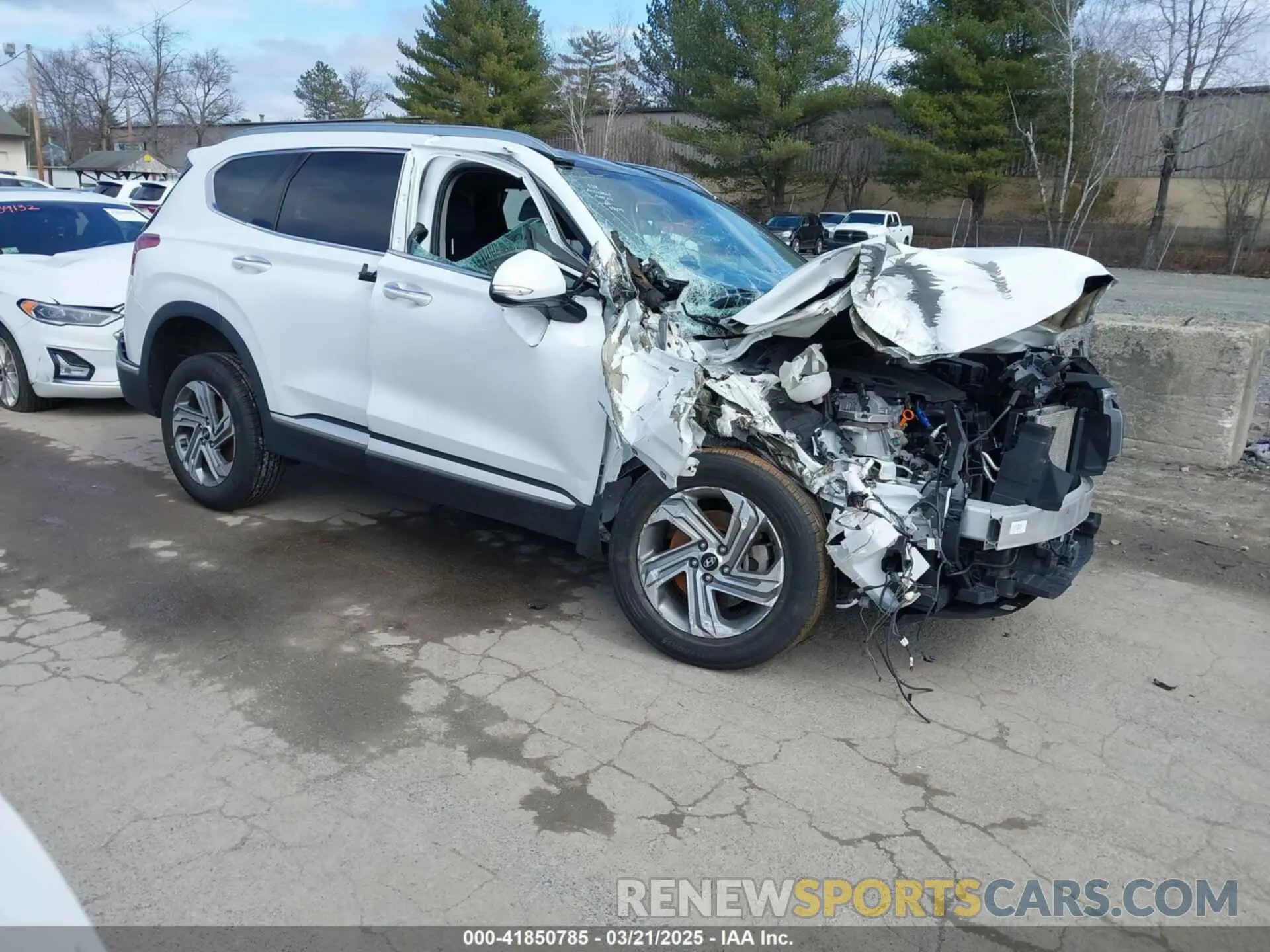 1 Photograph of a damaged car 5NMS3DAJ8MH323717 HYUNDAI SANTA FE 2021