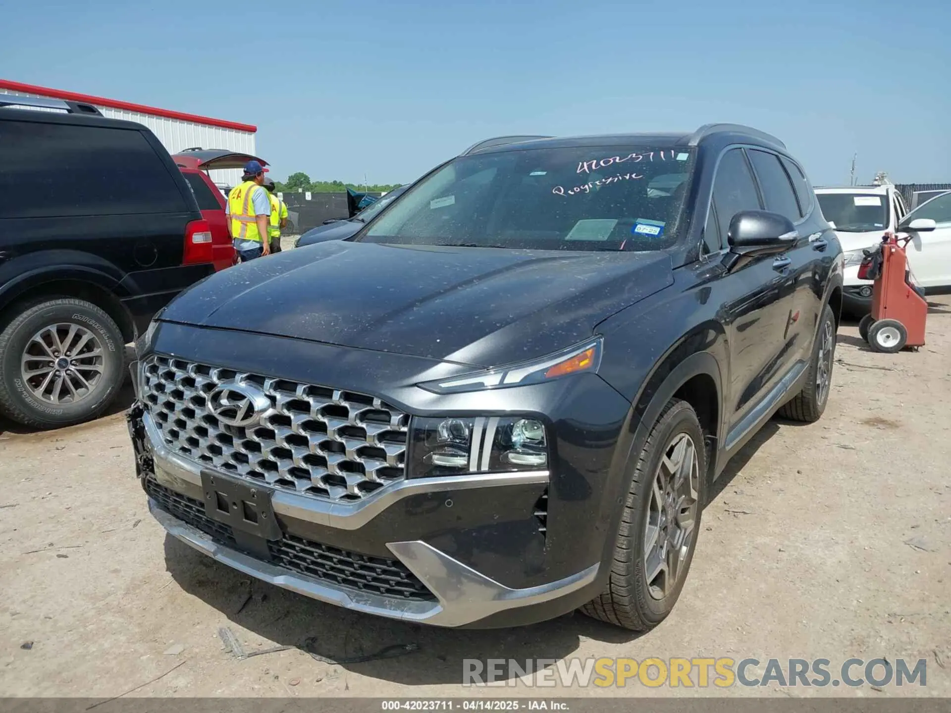 2 Photograph of a damaged car 5NMS44AL4MH328217 HYUNDAI SANTA FE 2021