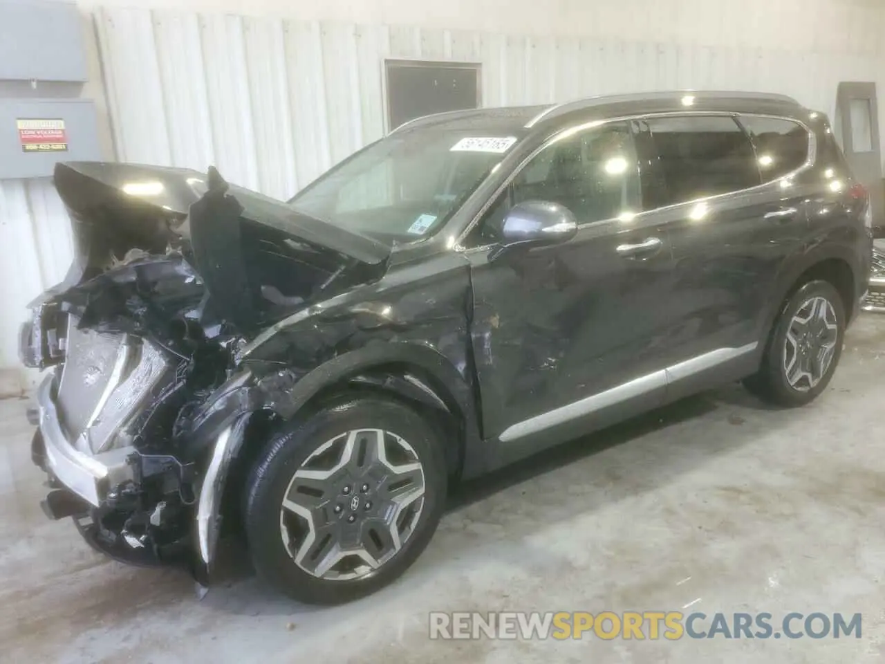 1 Photograph of a damaged car 5NMS44AL8MH333419 HYUNDAI SANTA FE 2021