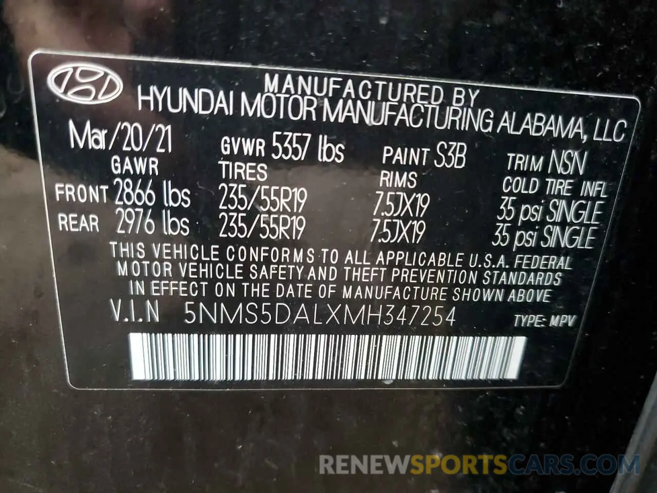 16 Фотография поврежденного автомобиля 5NMS5DALXMH347254 HYUNDAI SANTA FE 2021