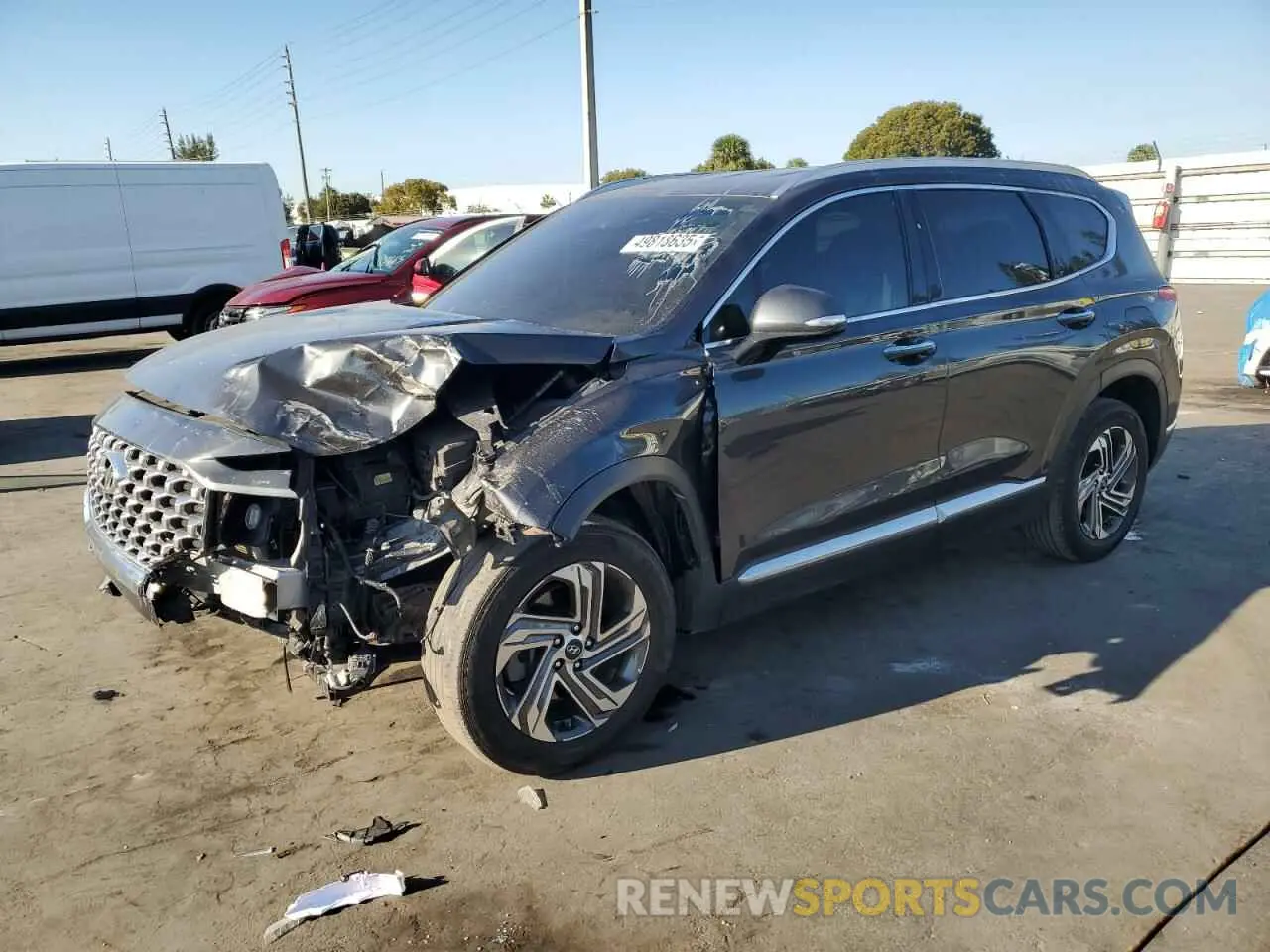 1 Photograph of a damaged car 5NMS64AJ9MH335818 HYUNDAI SANTA FE 2021