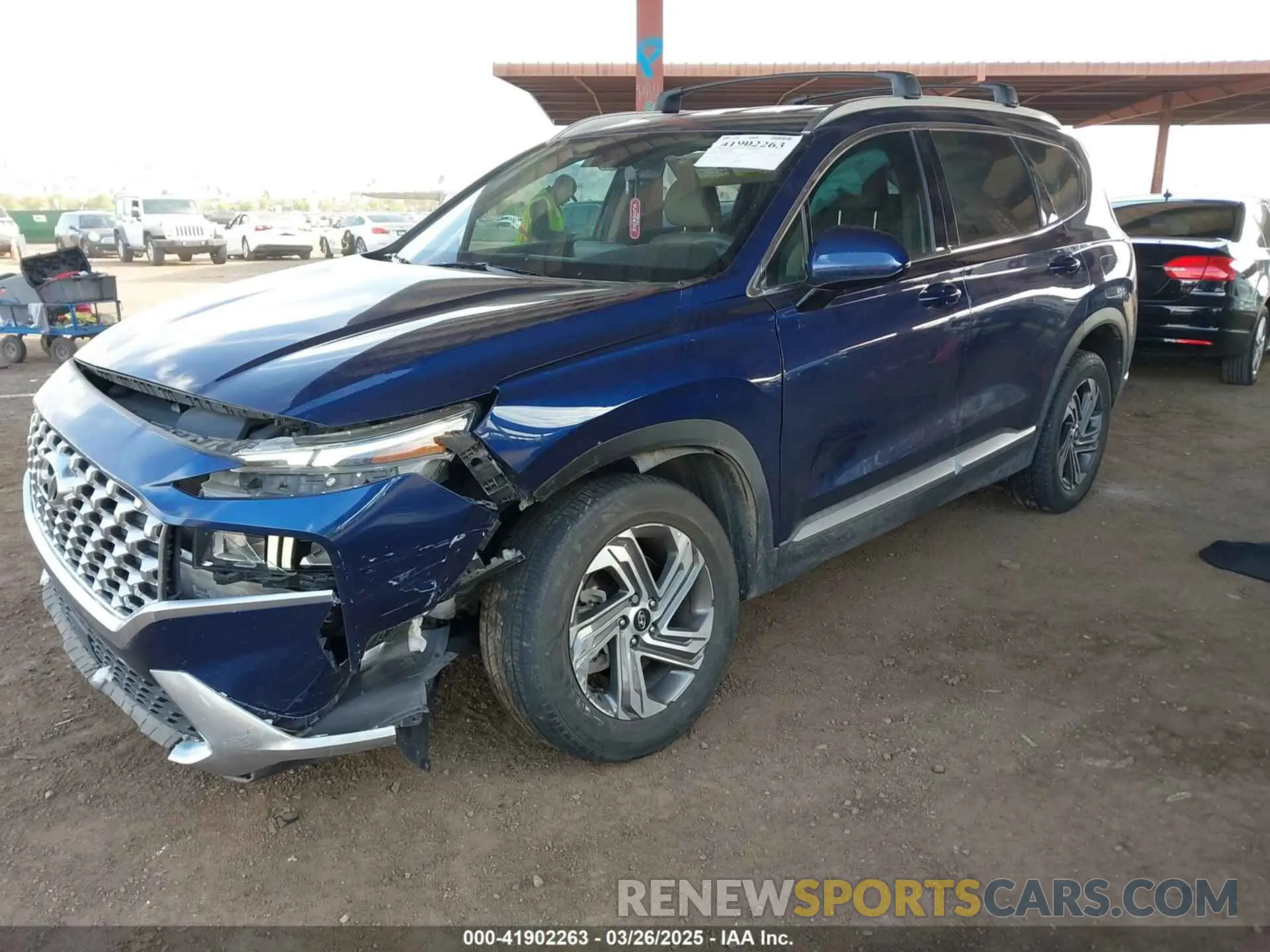 2 Photograph of a damaged car 5NMS2DAJ2NH377678 HYUNDAI SANTA FE 2022