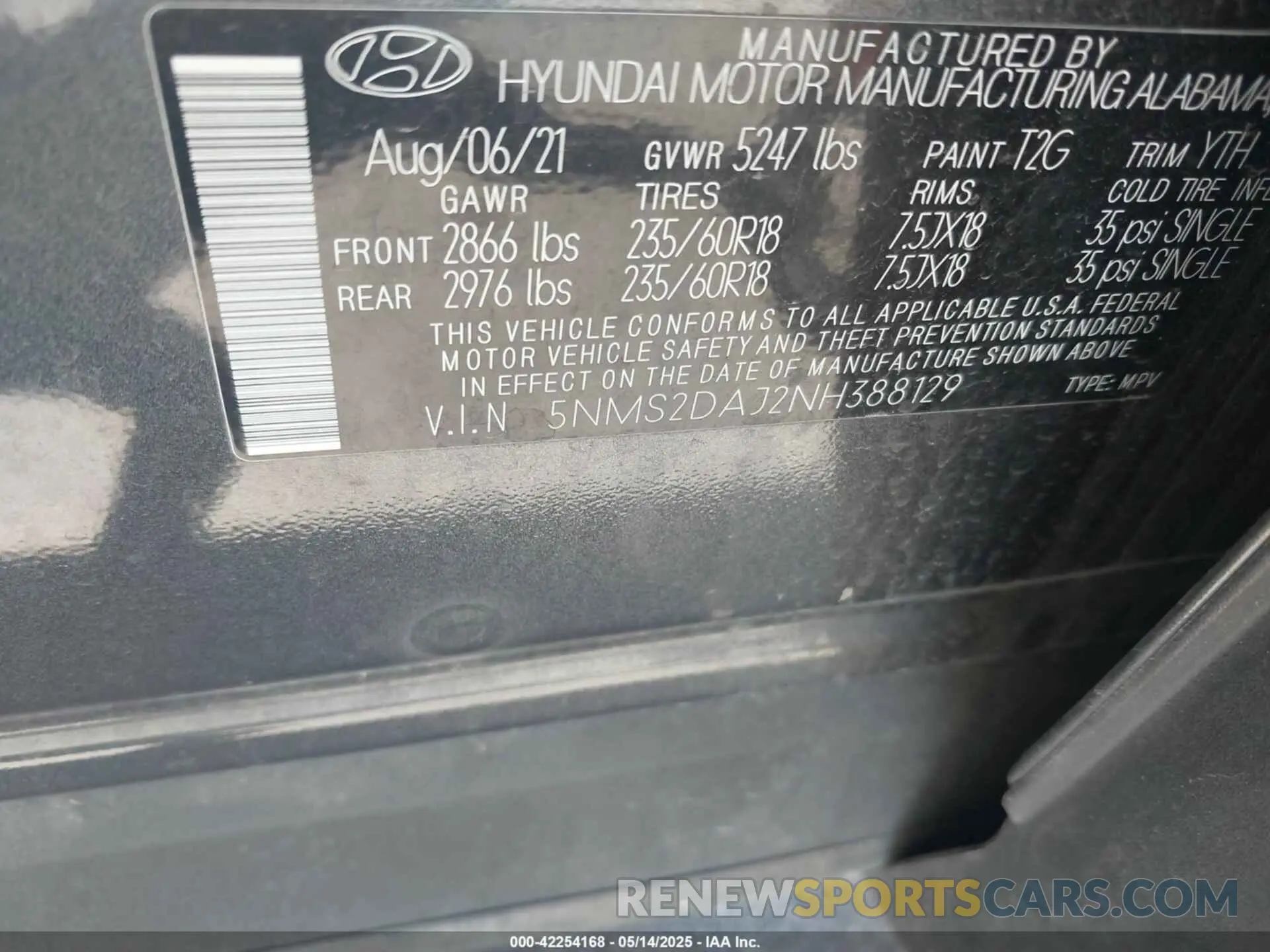 9 Photograph of a damaged car 5NMS2DAJ2NH388129 HYUNDAI SANTA FE 2022