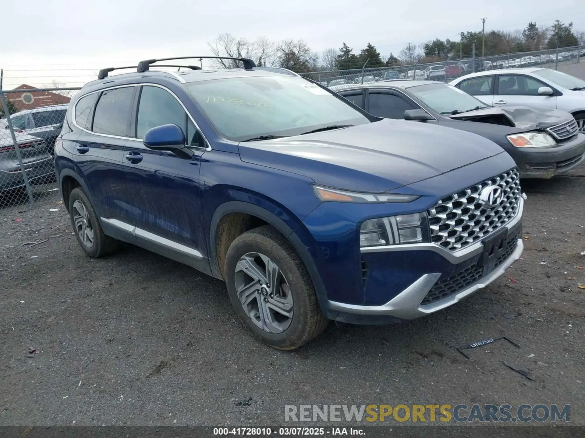 1 Photograph of a damaged car 5NMS2DAJ8NH443618 HYUNDAI SANTA FE 2022