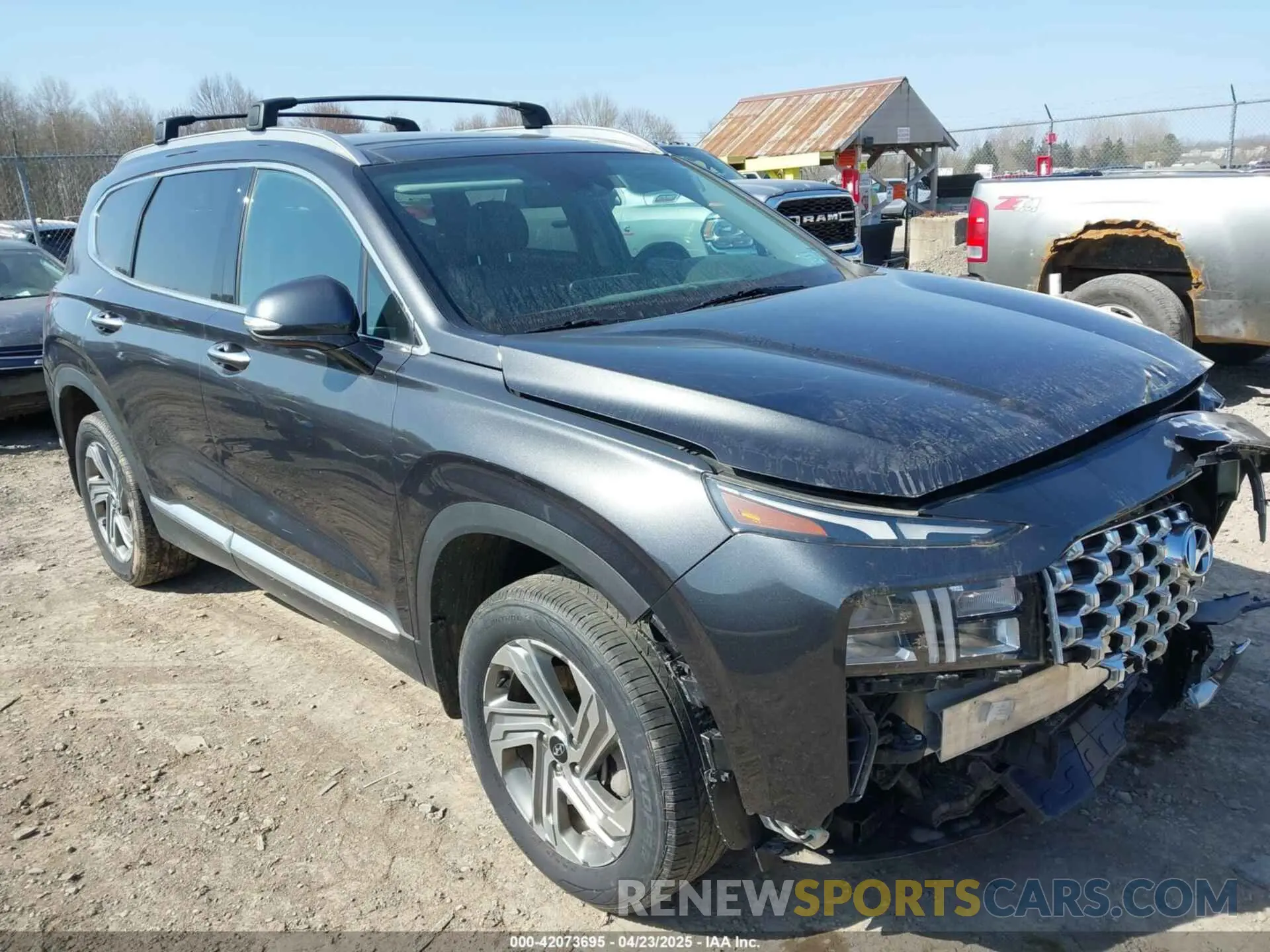 1 Photograph of a damaged car 5NMS3DAJ2NH444079 HYUNDAI SANTA FE 2022