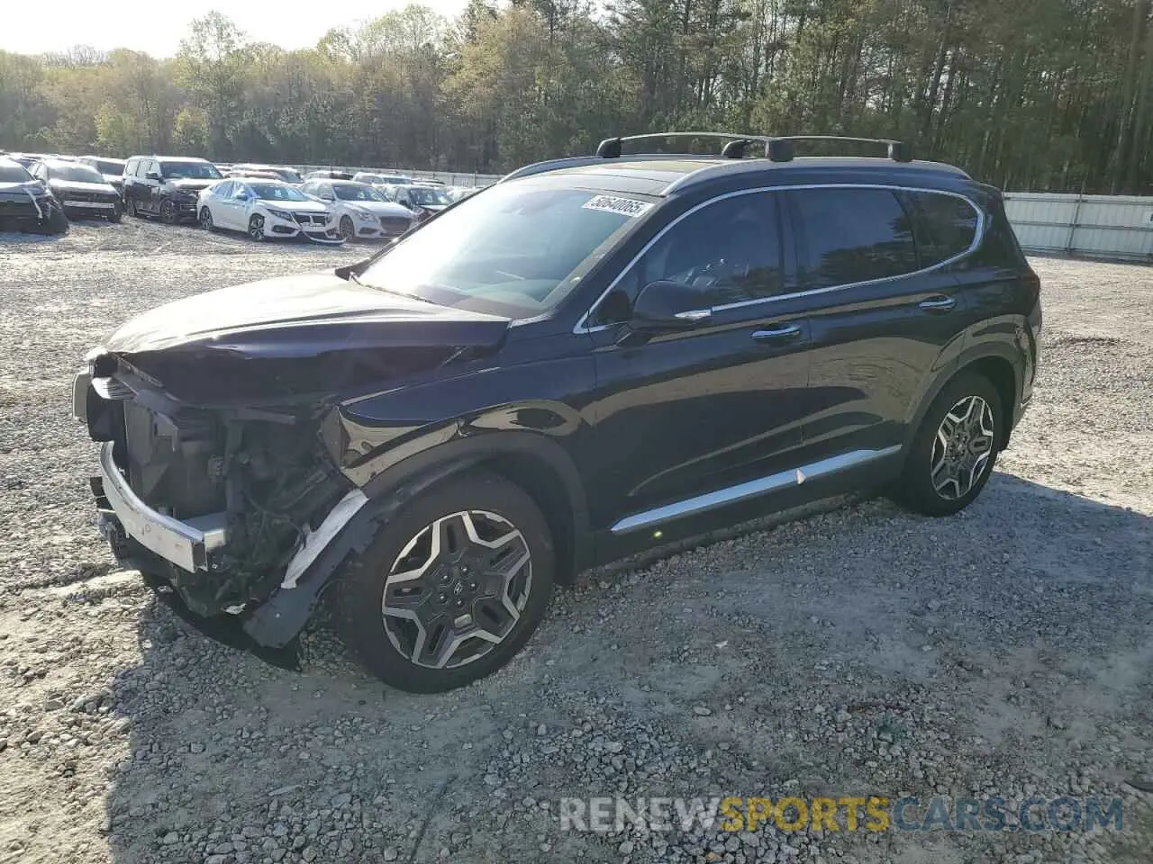 1 Photograph of a damaged car 5NMS44AL5NH453695 HYUNDAI SANTA FE 2022