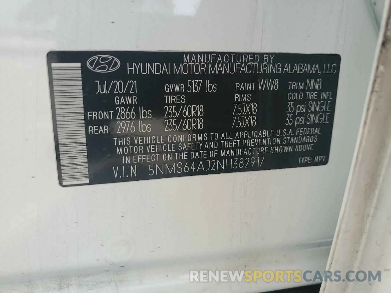 13 Фотография поврежденного автомобиля 5NMS64AJ2NH382917 HYUNDAI SANTA FE 2022