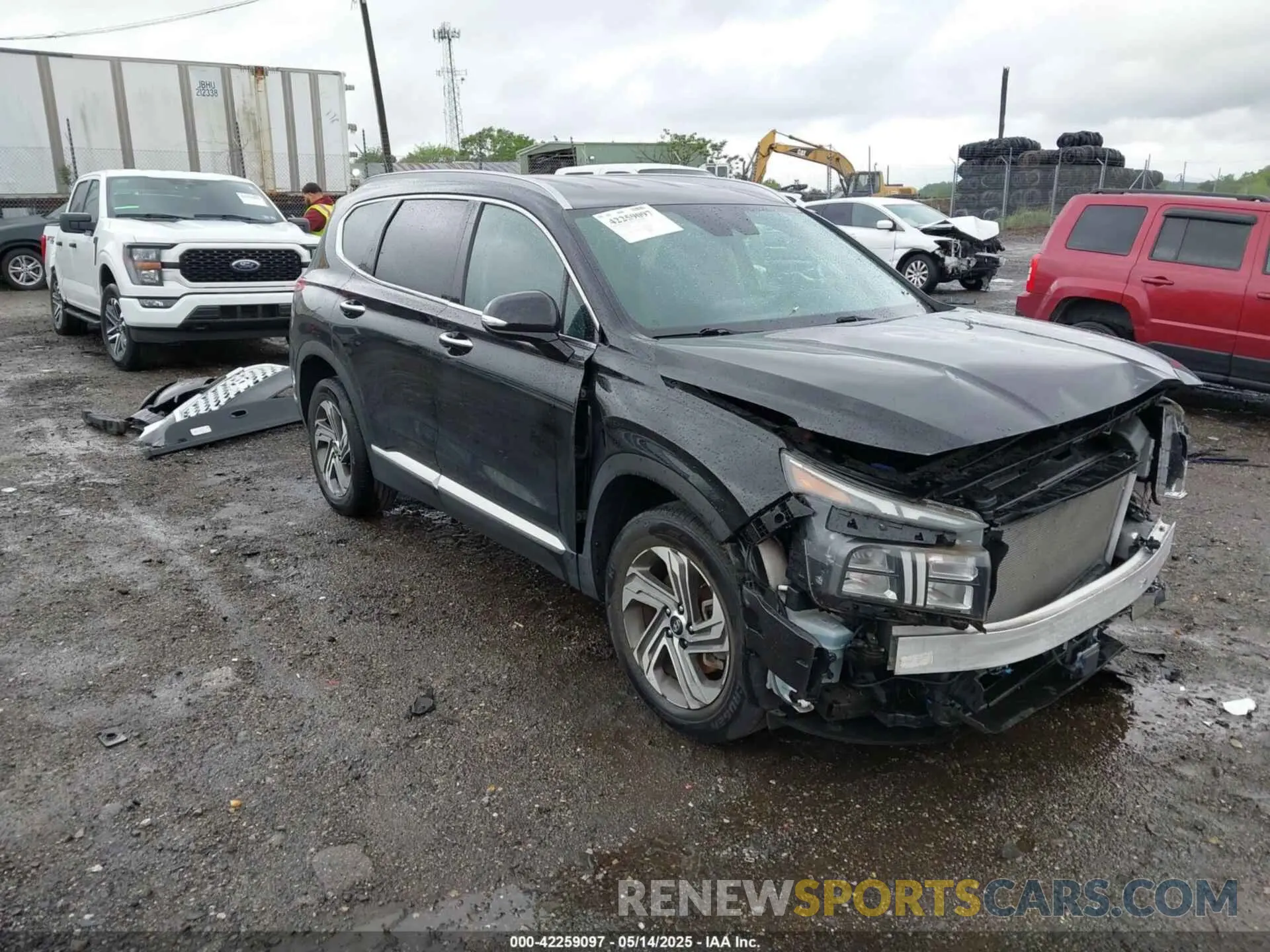 1 Photograph of a damaged car 5NMS64AJ7NH390060 HYUNDAI SANTA FE 2022