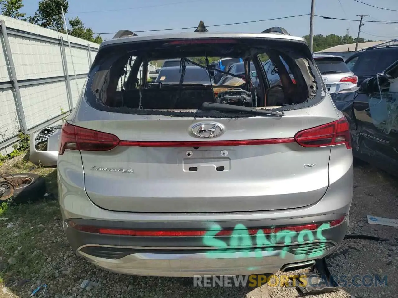 6 Фотография поврежденного автомобиля 5NMS6DAJ6NH423890 HYUNDAI SANTA FE 2022