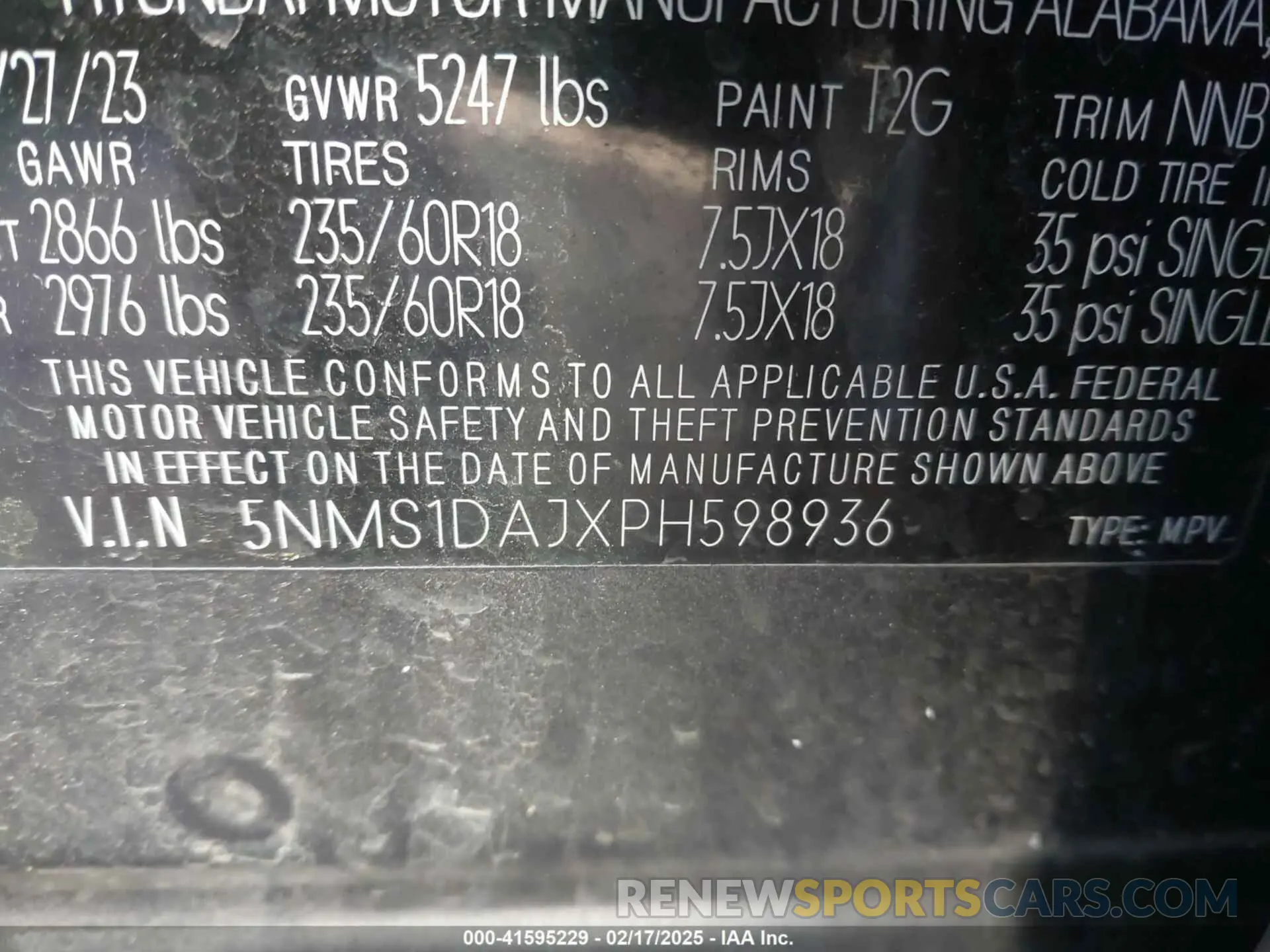 9 Photograph of a damaged car 5NMS1DAJXPH598936 HYUNDAI SANTA FE 2023