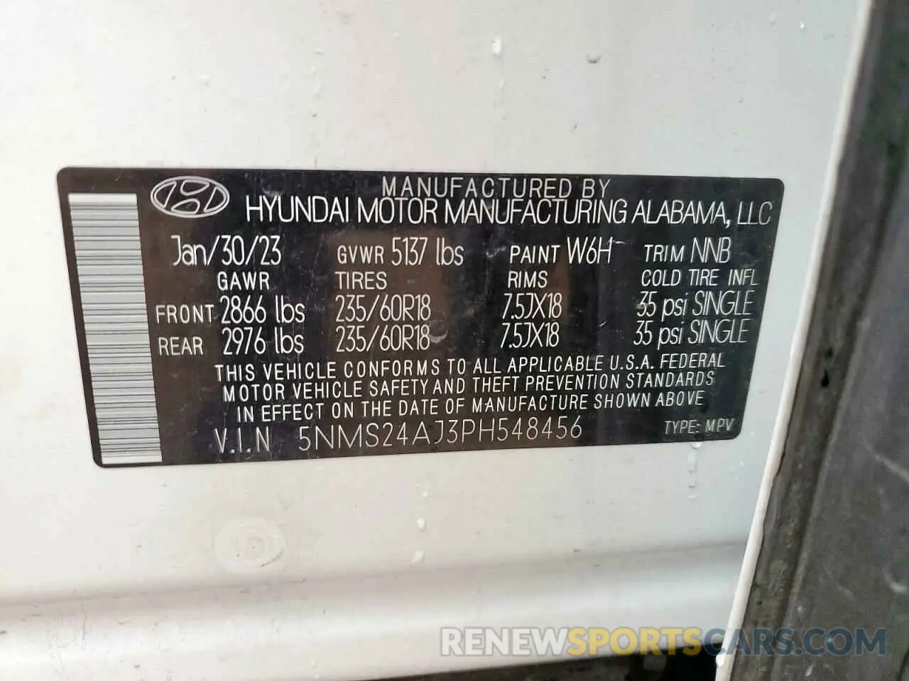 14 Photograph of a damaged car 5NMS24AJ3PH548456 HYUNDAI SANTA FE 2023