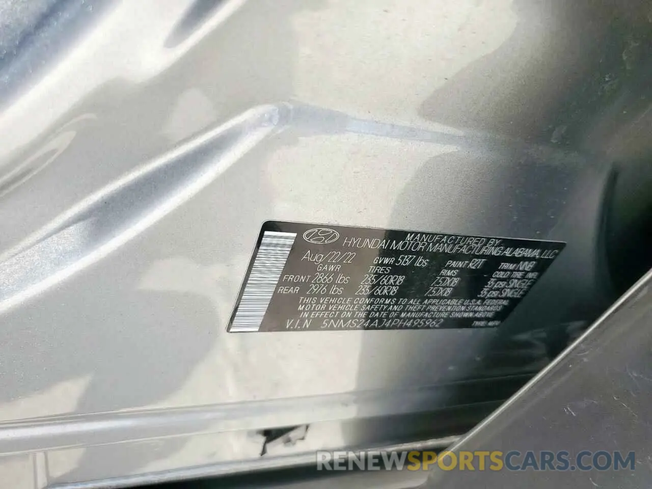 13 Photograph of a damaged car 5NMS24AJ4PH495962 HYUNDAI SANTA FE 2023