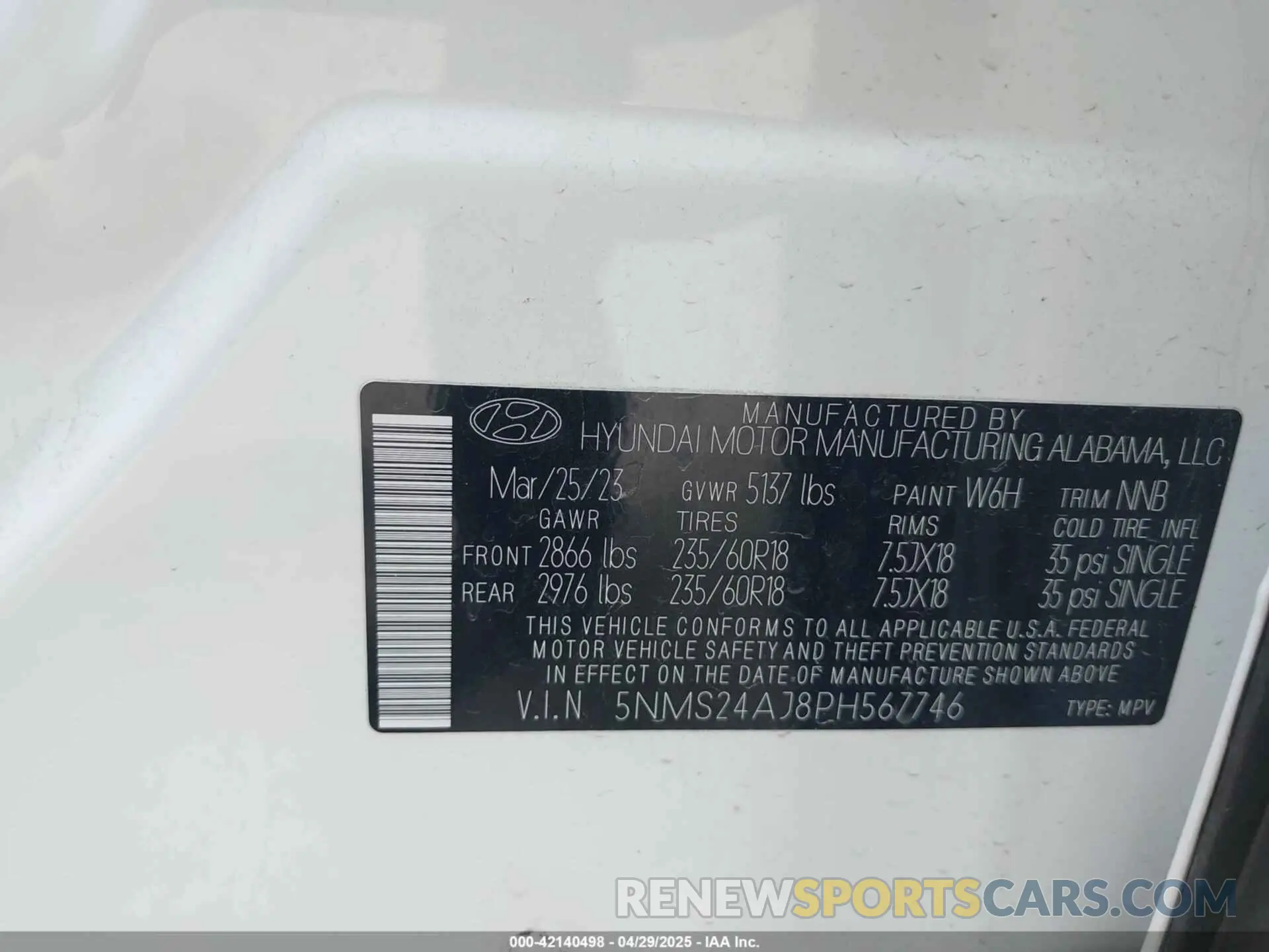 9 Photograph of a damaged car 5NMS24AJ8PH567746 HYUNDAI SANTA FE 2023