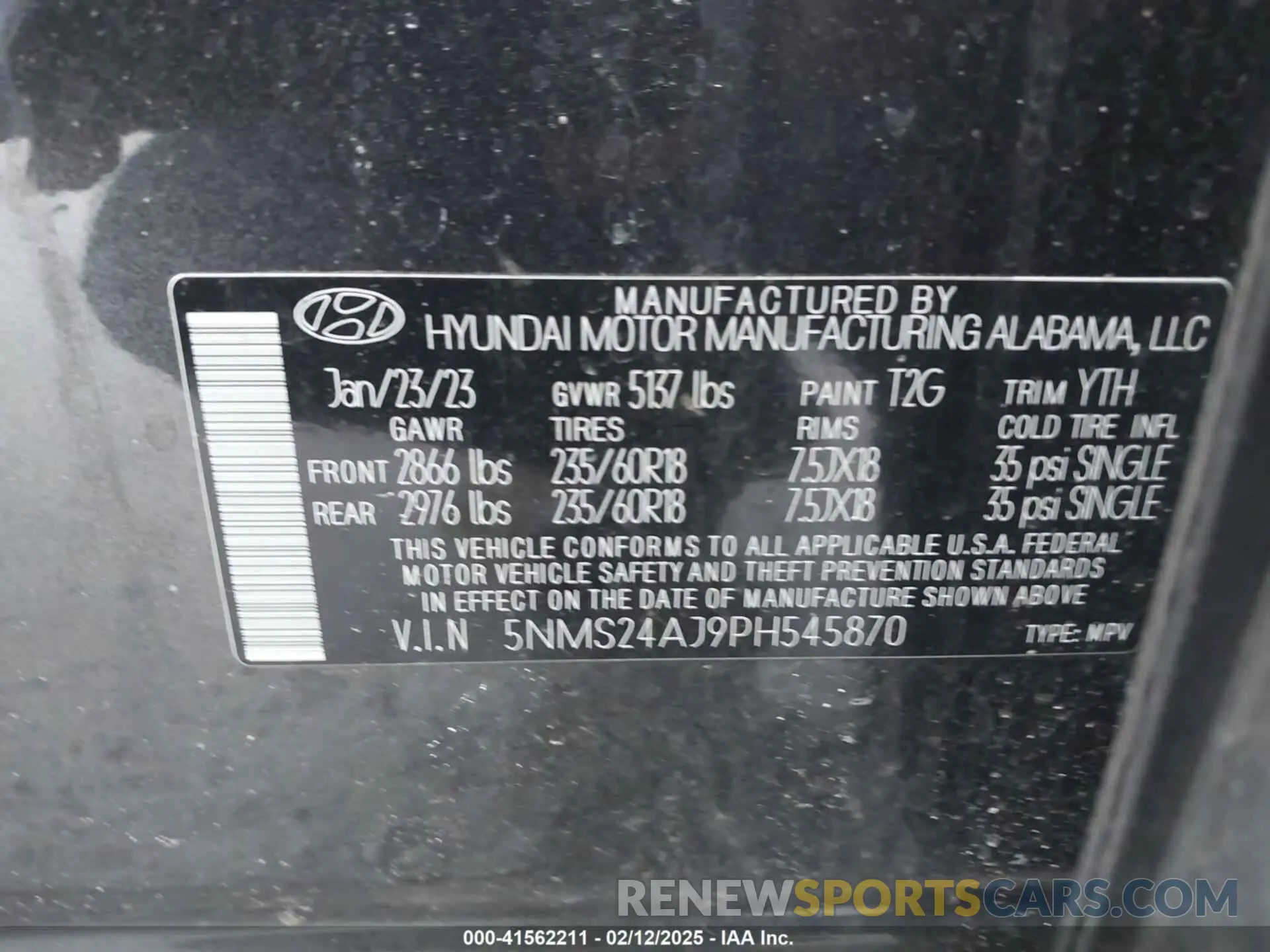 9 Photograph of a damaged car 5NMS24AJ9PH545870 HYUNDAI SANTA FE 2023