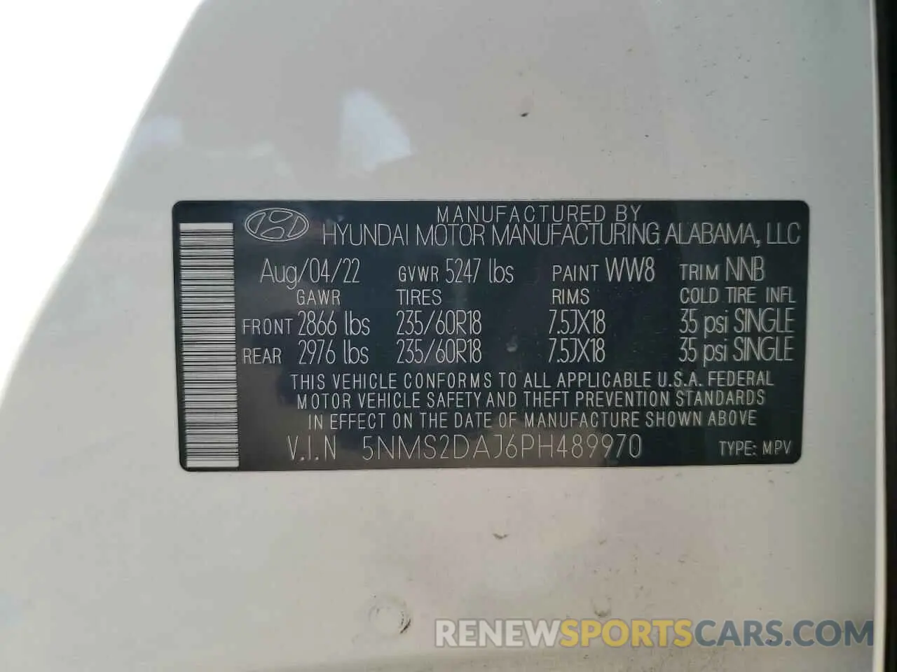 16 Photograph of a damaged car 5NMS2DAJ6PH489970 HYUNDAI SANTA FE 2023