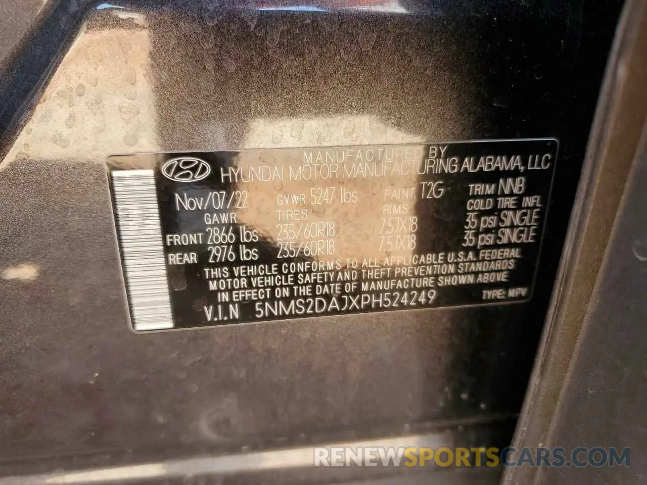 16 Photograph of a damaged car 5NMS2DAJXPH524249 HYUNDAI SANTA FE 2023