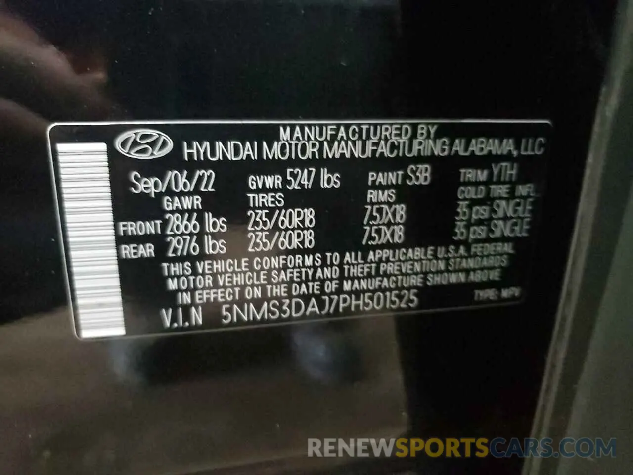 16 Photograph of a damaged car 5NMS3DAJ7PH501525 HYUNDAI SANTA FE 2023