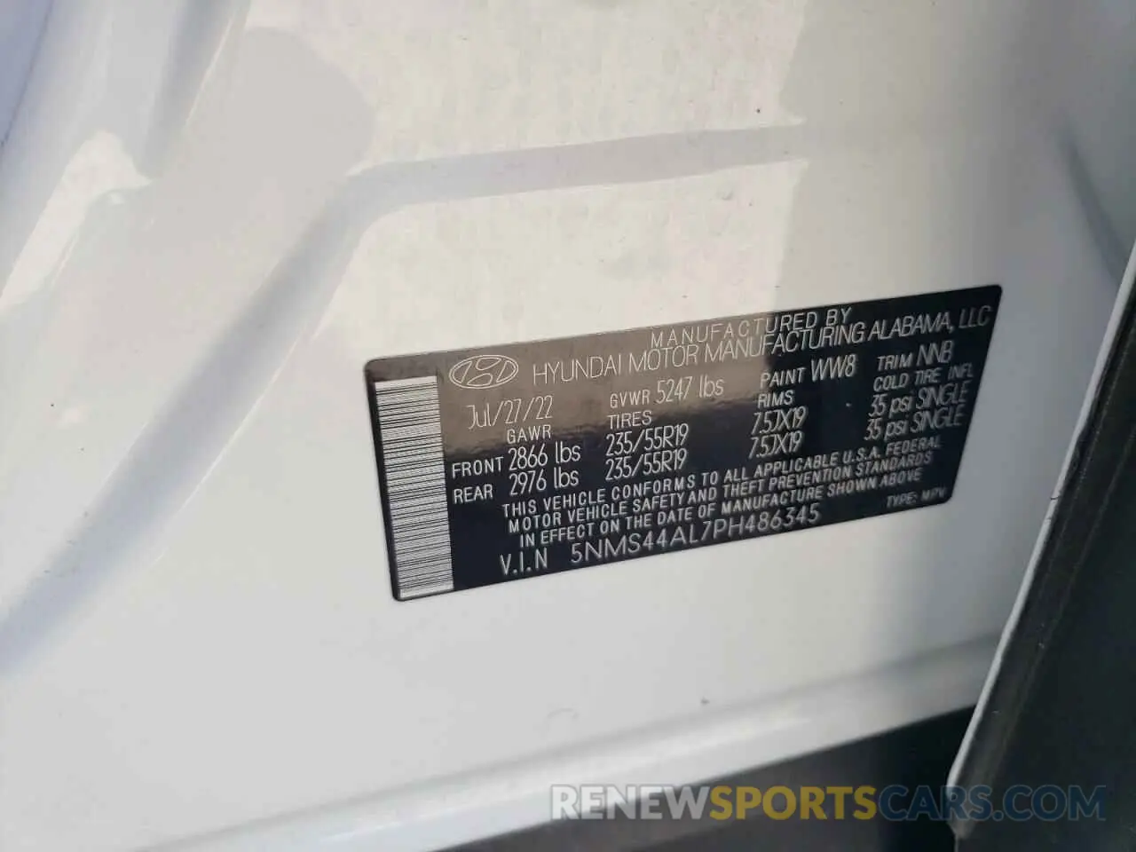 13 Фотография поврежденного автомобиля 5NMS44AL7PH486345 HYUNDAI SANTA FE 2023