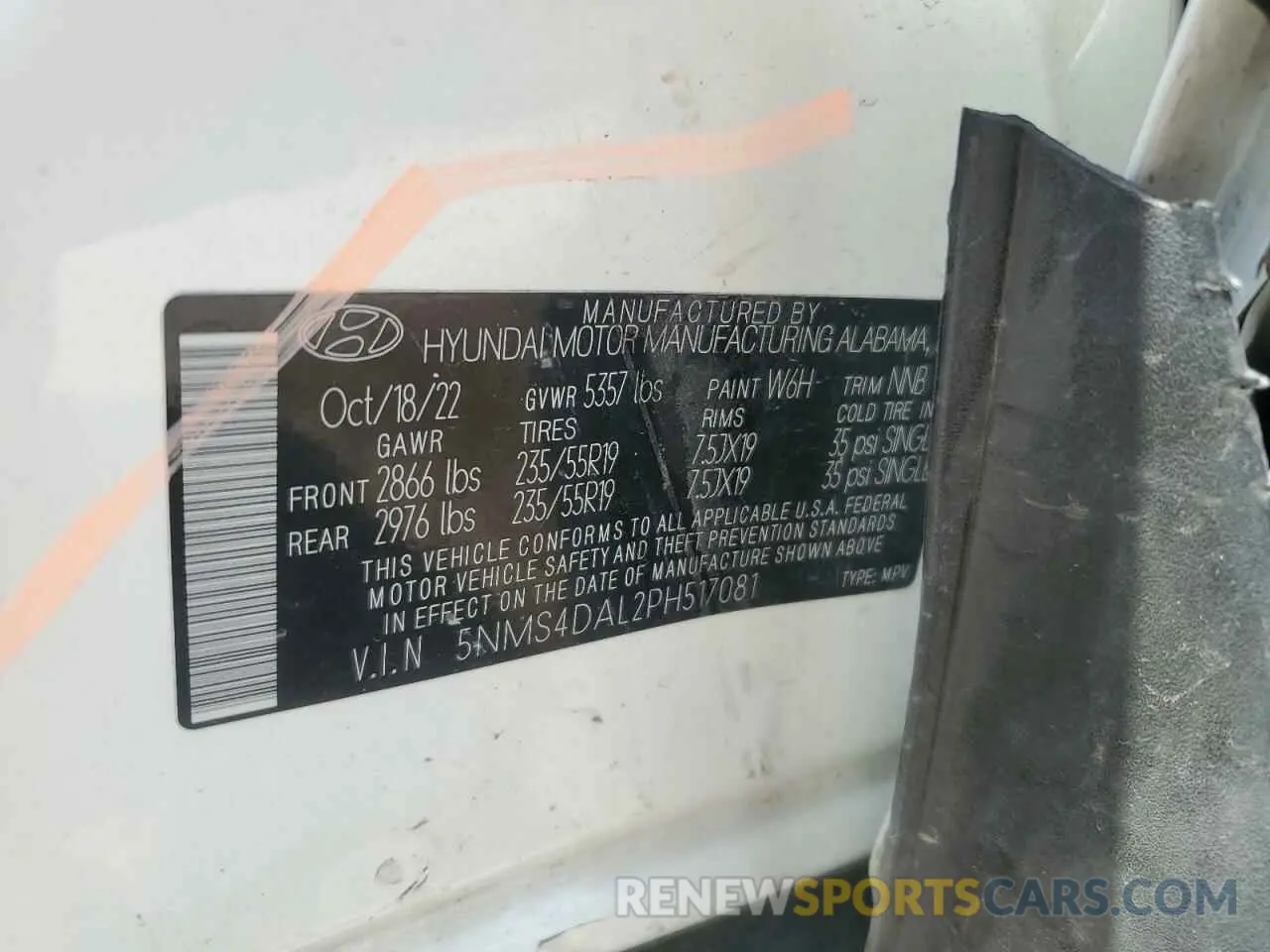 14 Photograph of a damaged car 5NMS4DAL2PH517081 HYUNDAI SANTA FE 2023