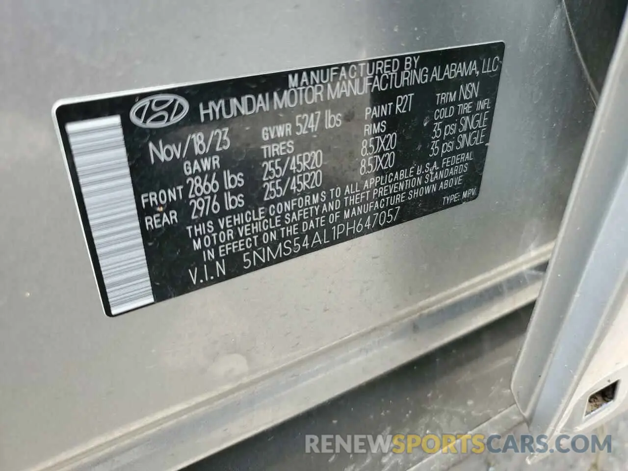13 Photograph of a damaged car 5NMS54AL1PH647057 HYUNDAI SANTA FE 2023