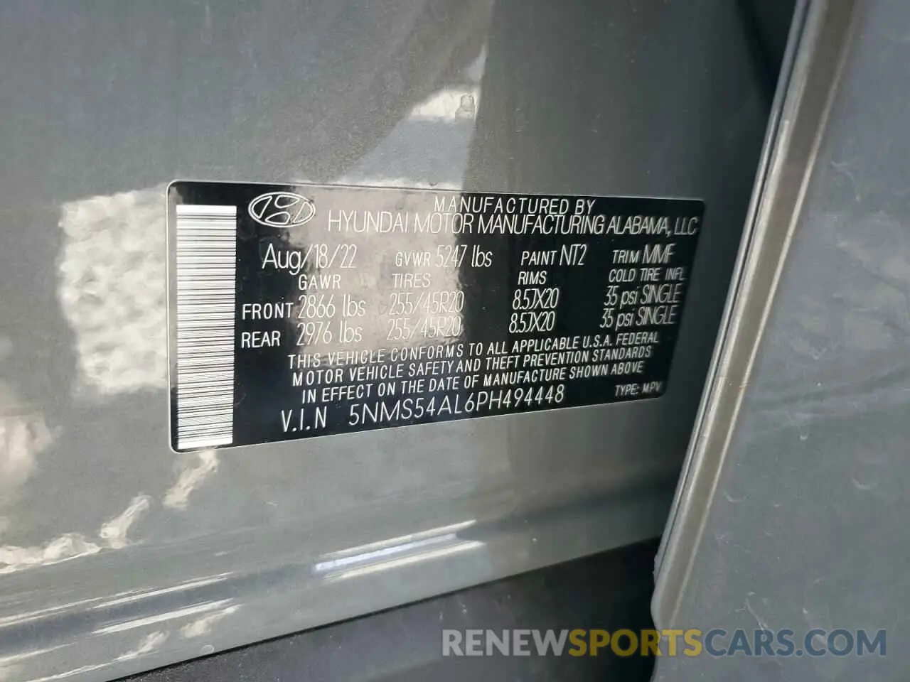 13 Photograph of a damaged car 5NMS54AL6PH494448 HYUNDAI SANTA FE 2023