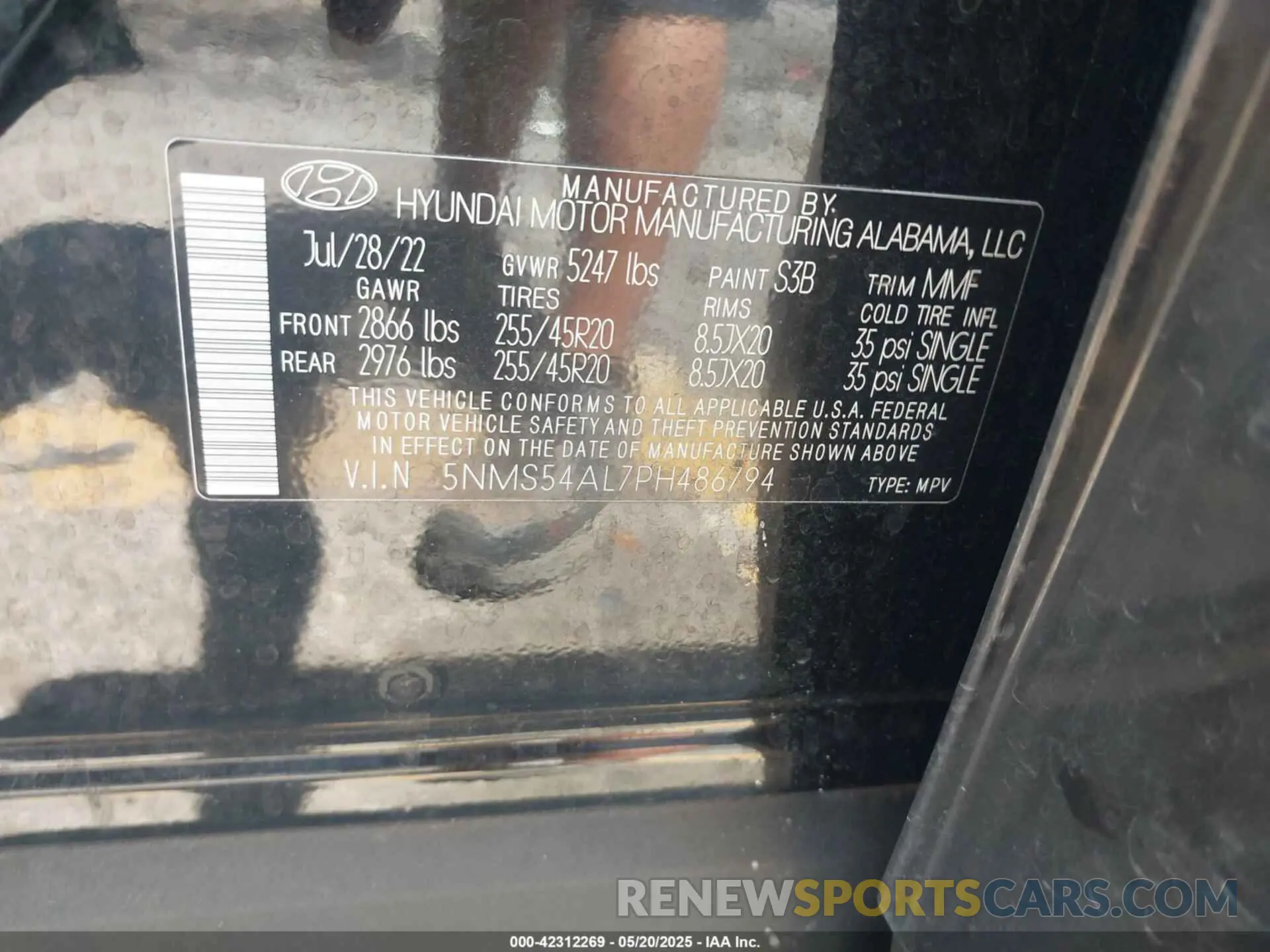 9 Photograph of a damaged car 5NMS54AL7PH486794 HYUNDAI SANTA FE 2023