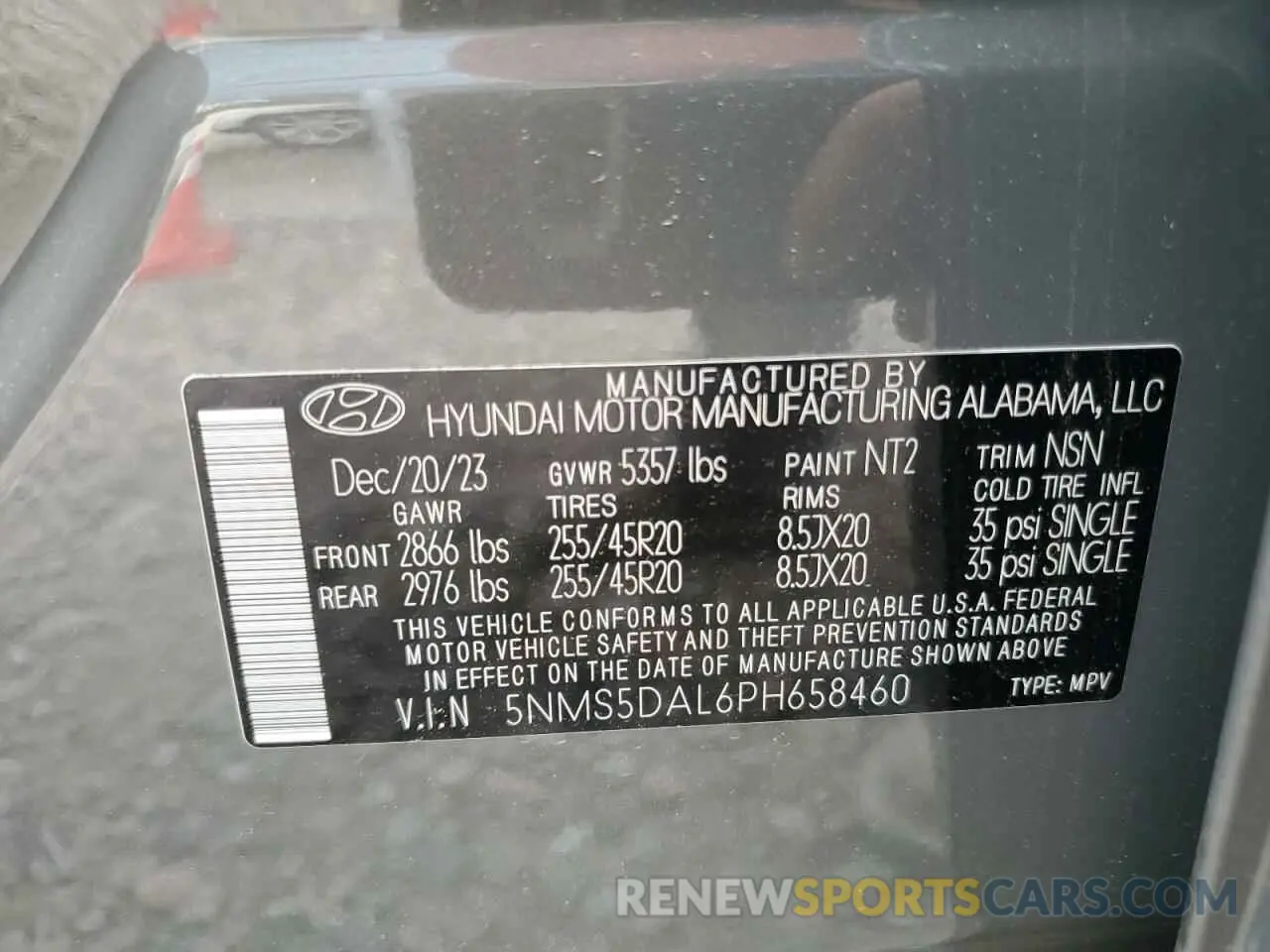 13 Photograph of a damaged car 5NMS5DAL6PH658460 HYUNDAI SANTA FE 2023
