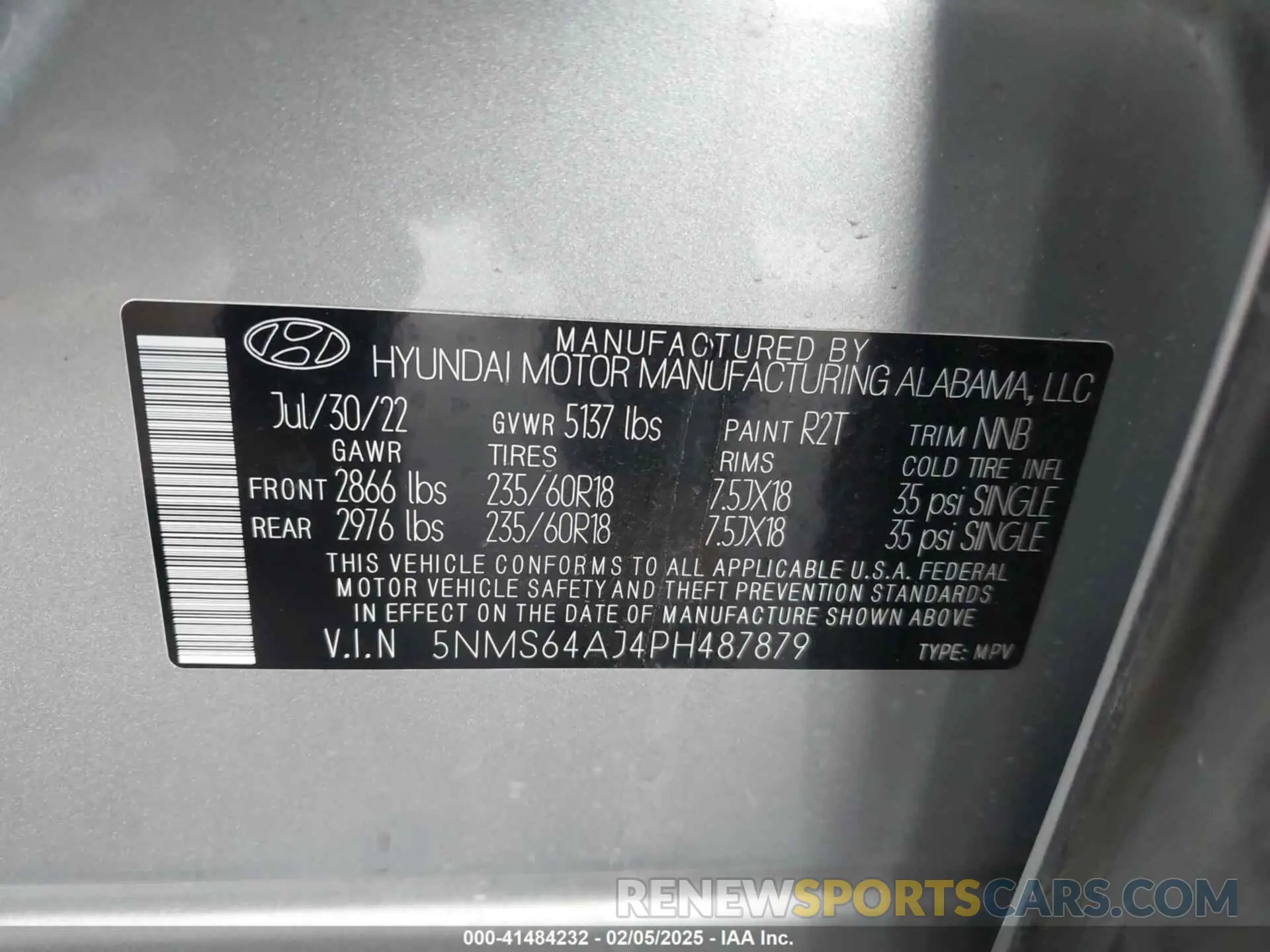9 Фотография поврежденного автомобиля 5NMS64AJ4PH487879 HYUNDAI SANTA FE 2023
