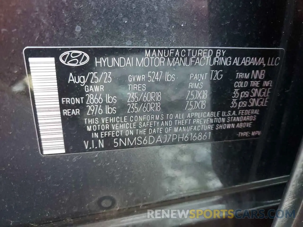 13 Photograph of a damaged car 5NMS6DAJ7PH616861 HYUNDAI SANTA FE 2023