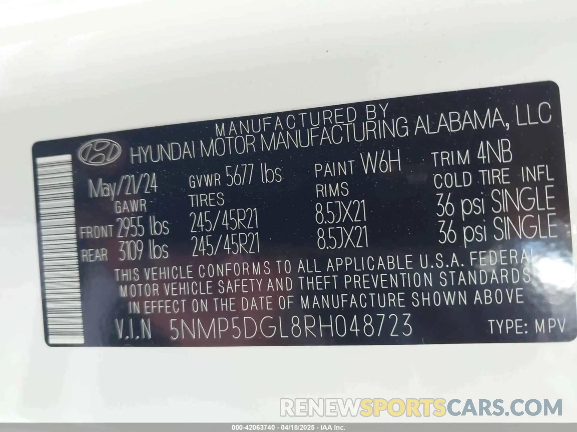 9 Photograph of a damaged car 5NMP5DGL8RH048723 HYUNDAI SANTA FE 2024