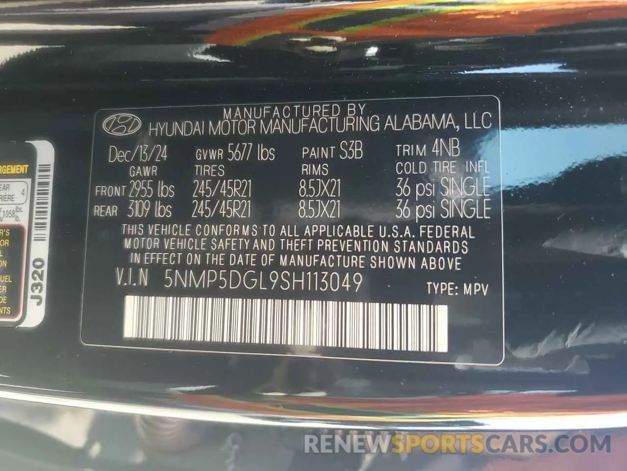 14 Фотография поврежденного автомобиля 5NMP5DGL9SH113049 HYUNDAI SANTA FE 2025