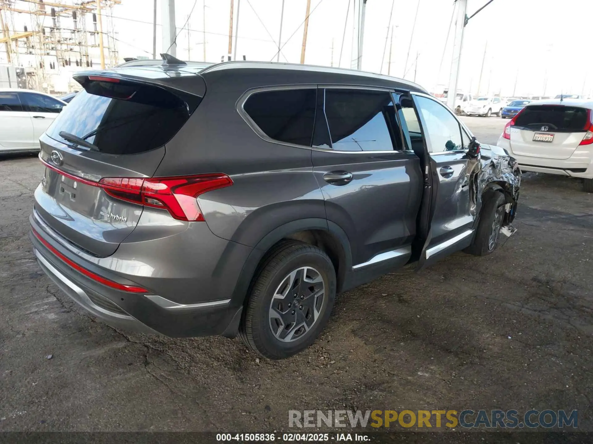 4 Фотография поврежденного автомобиля KM8S2DA12MU006345 HYUNDAI SANTA FE HYBRID 2021