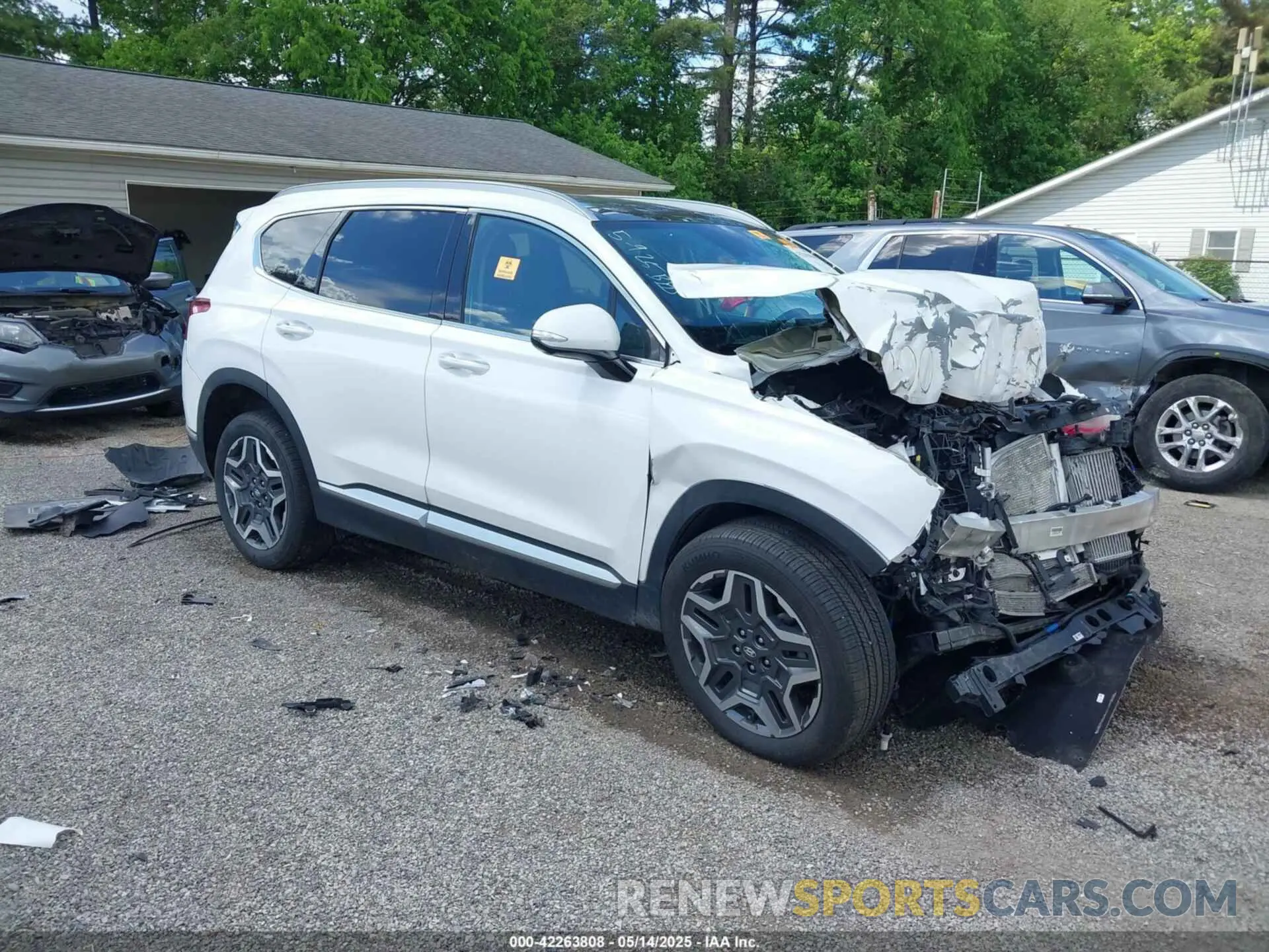 1 Photograph of a damaged car KM8S5DA11NU016356 HYUNDAI SANTA FE HYBRID 2022
