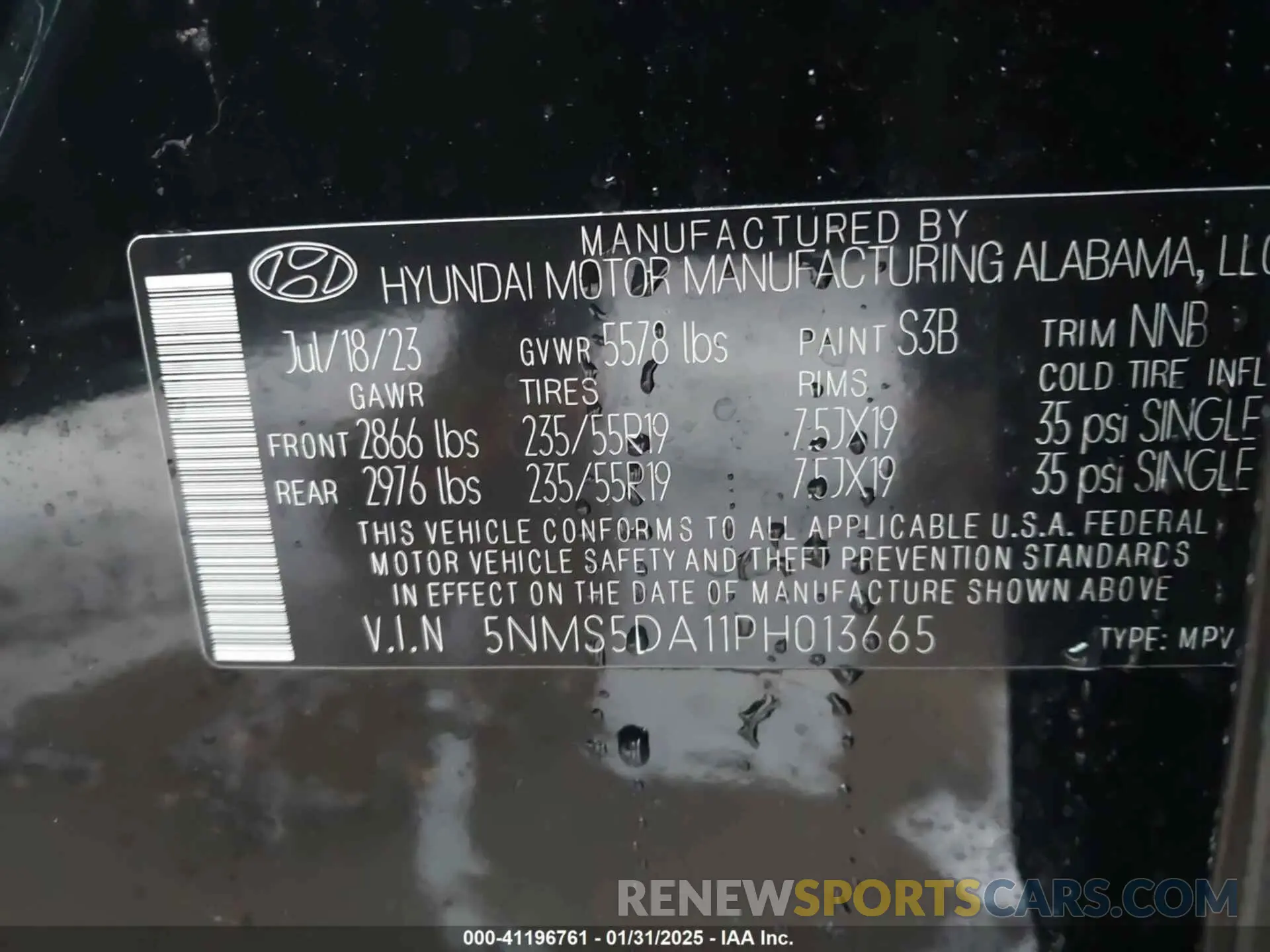 9 Photograph of a damaged car 5NMS5DA11PH013665 HYUNDAI SANTA FE HYBRID 2023