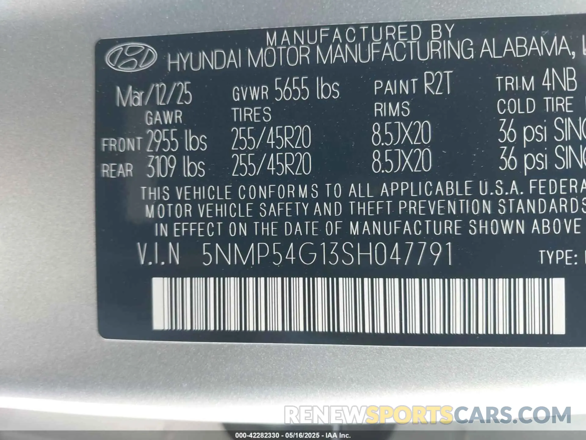 9 Photograph of a damaged car 5NMP54G13SH047791 HYUNDAI SANTA FE HYBRID 2025