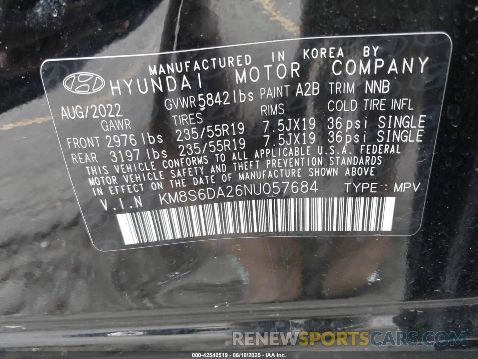 9 Photograph of a damaged car KM8S6DA26NU057684 HYUNDAI SANTA FE PLUG-IN HYBRID 2022