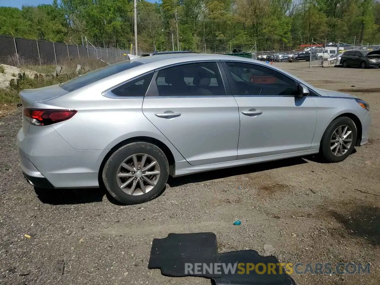3 Photograph of a damaged car 5NPE24AF3KH733045 HYUNDAI SONATA 2019