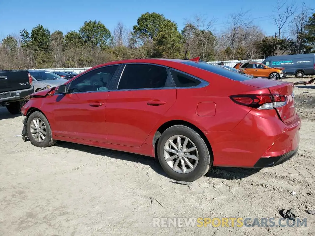 2 Photograph of a damaged car 5NPE24AF4KH797255 HYUNDAI SONATA 2019