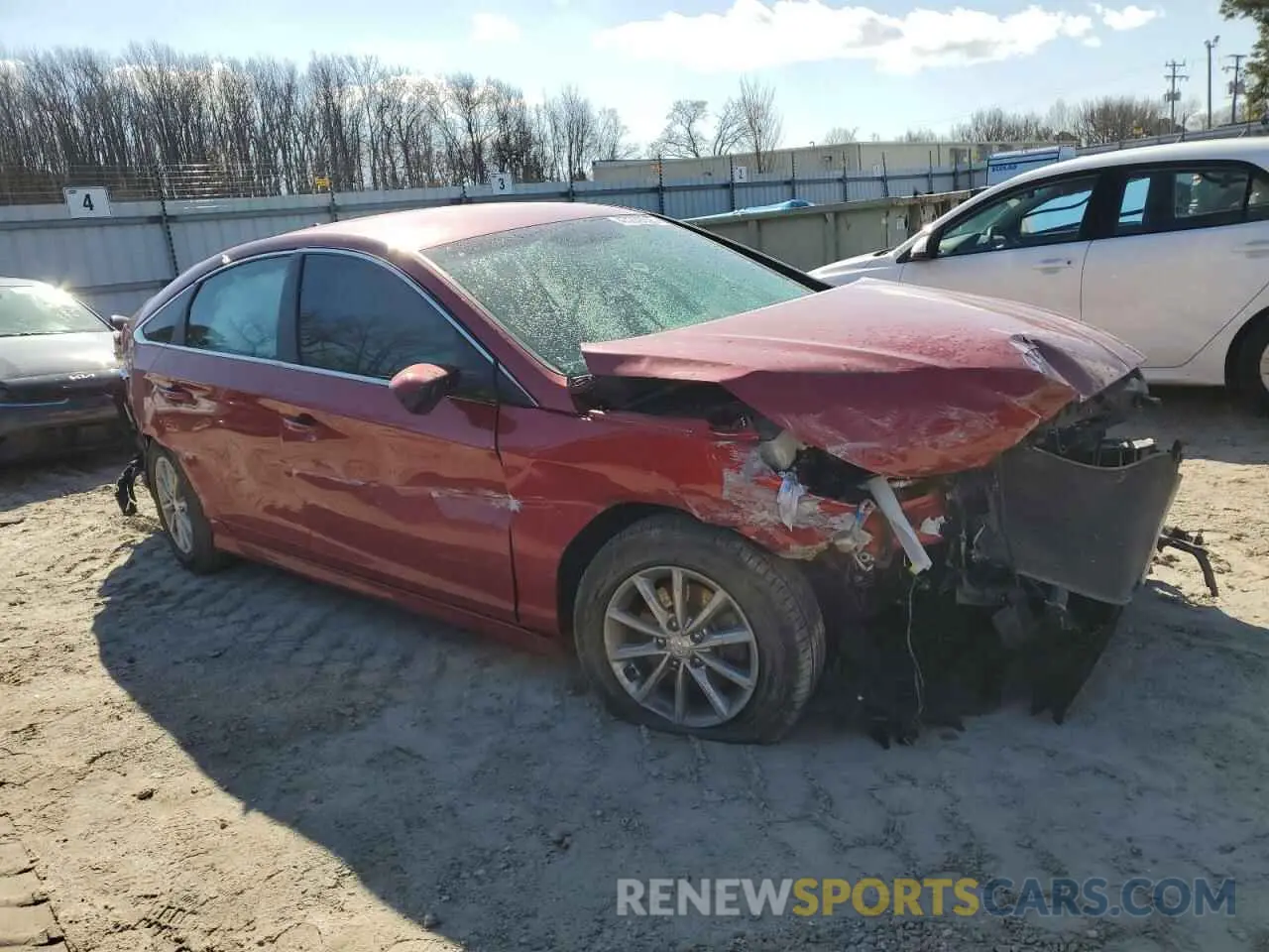 4 Photograph of a damaged car 5NPE24AF4KH797255 HYUNDAI SONATA 2019