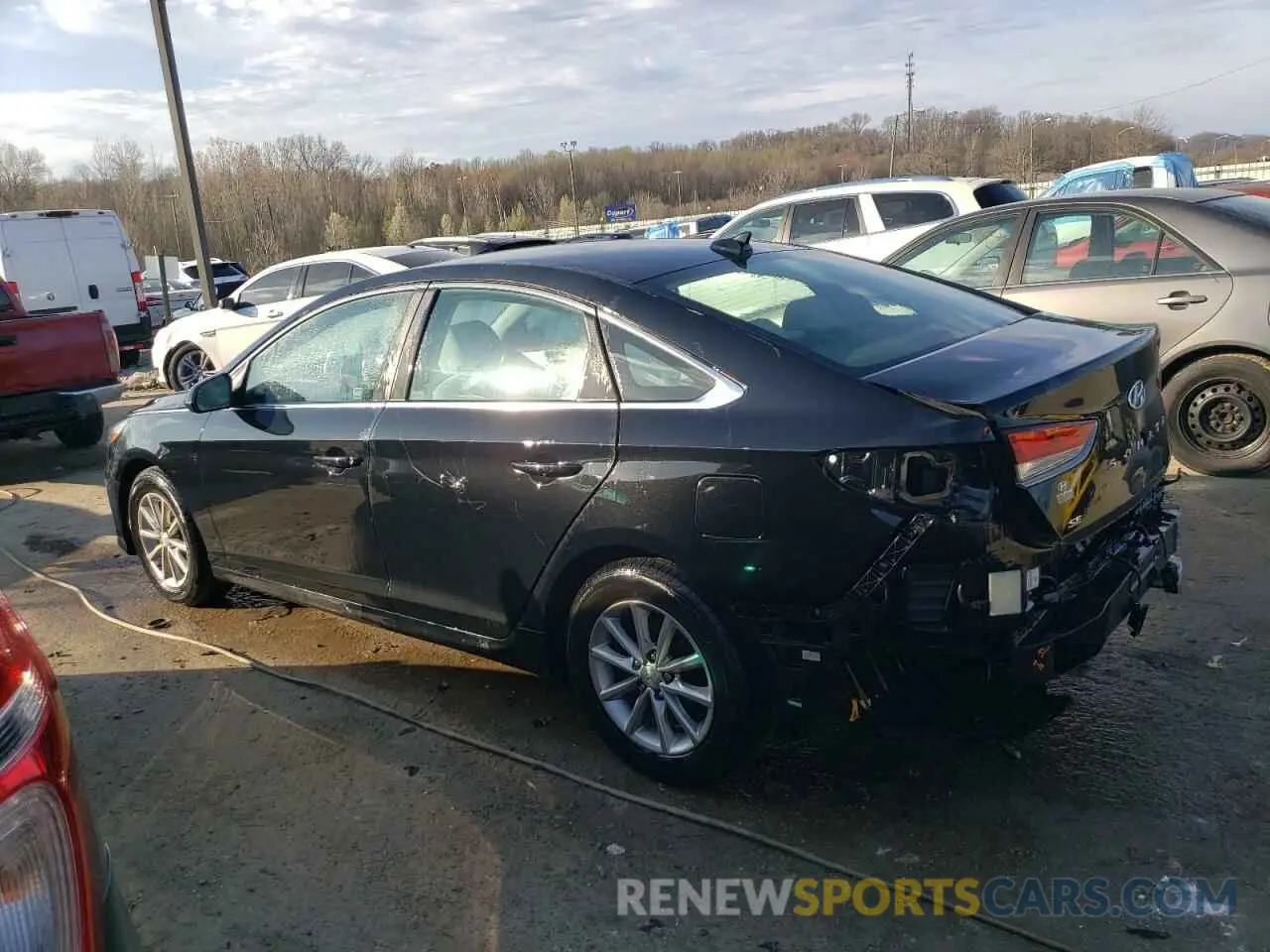 2 Photograph of a damaged car 5NPE24AFXKH779259 HYUNDAI SONATA 2019