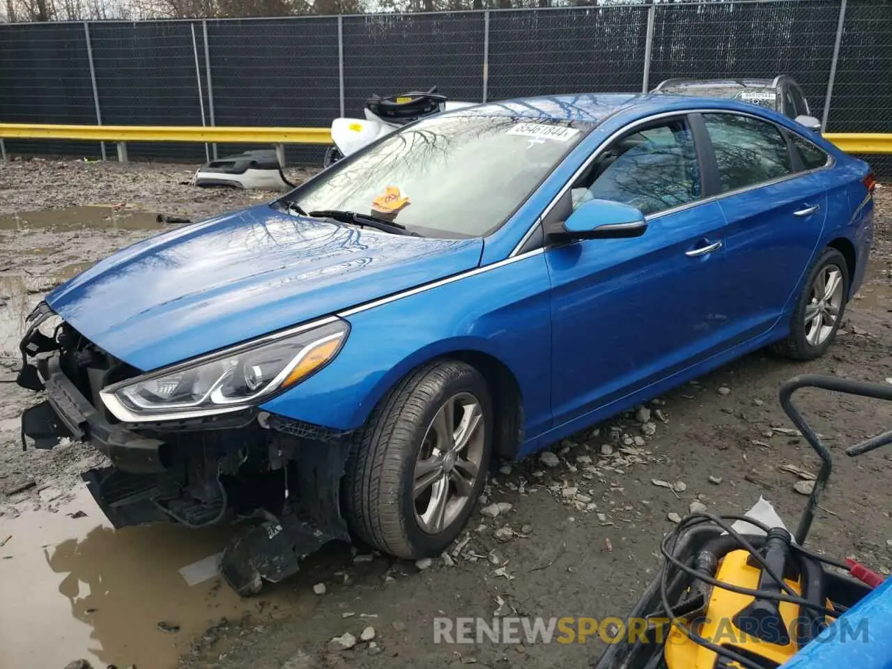 1 Photograph of a damaged car 5NPE34AF3KH748254 HYUNDAI SONATA 2019