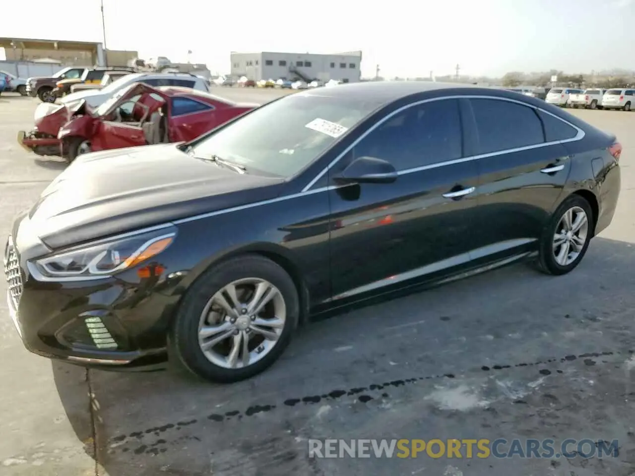 1 Photograph of a damaged car 5NPE34AF5KH753634 HYUNDAI SONATA 2019