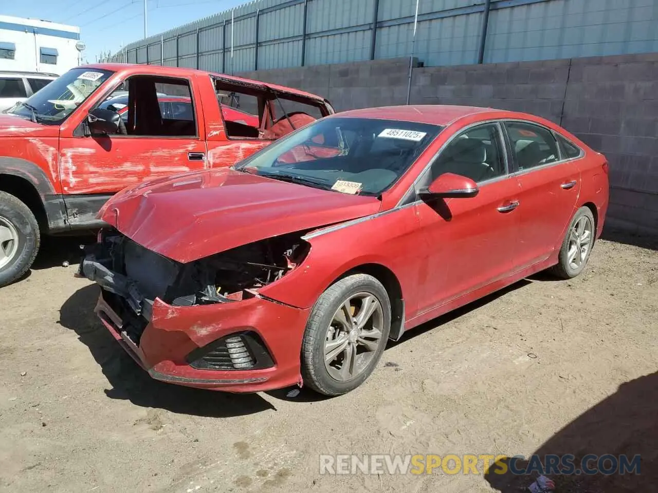 1 Photograph of a damaged car 5NPE34AF5KH808762 HYUNDAI SONATA 2019
