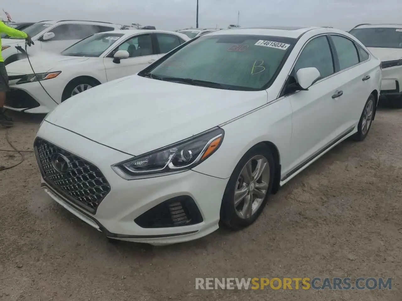 1 Photograph of a damaged car 5NPE34AFXKH766377 HYUNDAI SONATA 2019