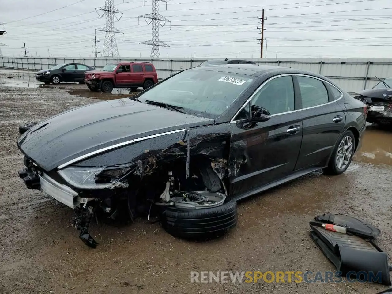 1 Photograph of a damaged car 5NPEF4JA0LH028178 HYUNDAI SONATA 2020