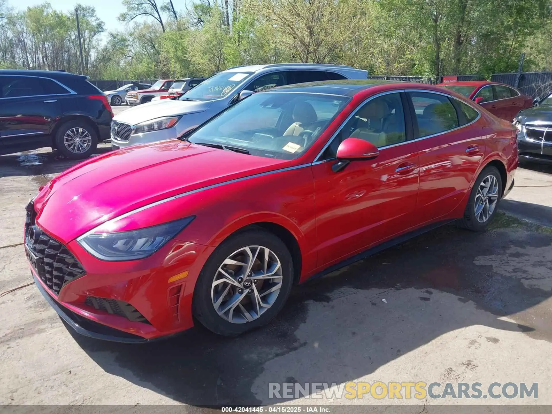 2 Photograph of a damaged car 5NPEF4JA3LH047534 HYUNDAI SONATA 2020