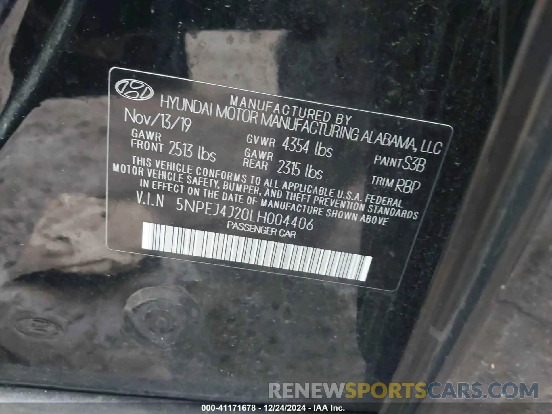9 Фотография поврежденного автомобиля 5NPEJ4J20LH004406 HYUNDAI SONATA 2020