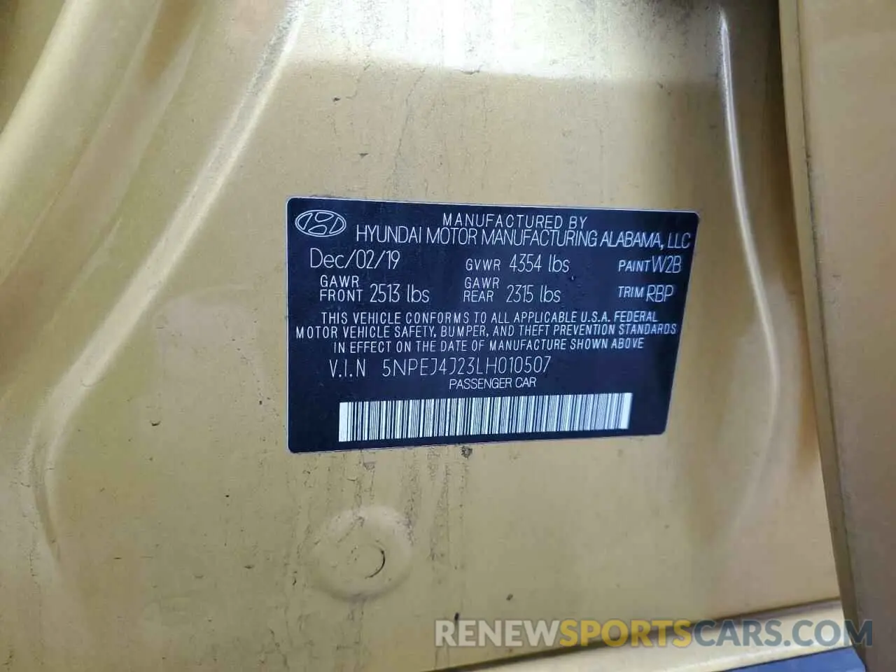 12 Фотография поврежденного автомобиля 5NPEJ4J23LH010507 HYUNDAI SONATA 2020