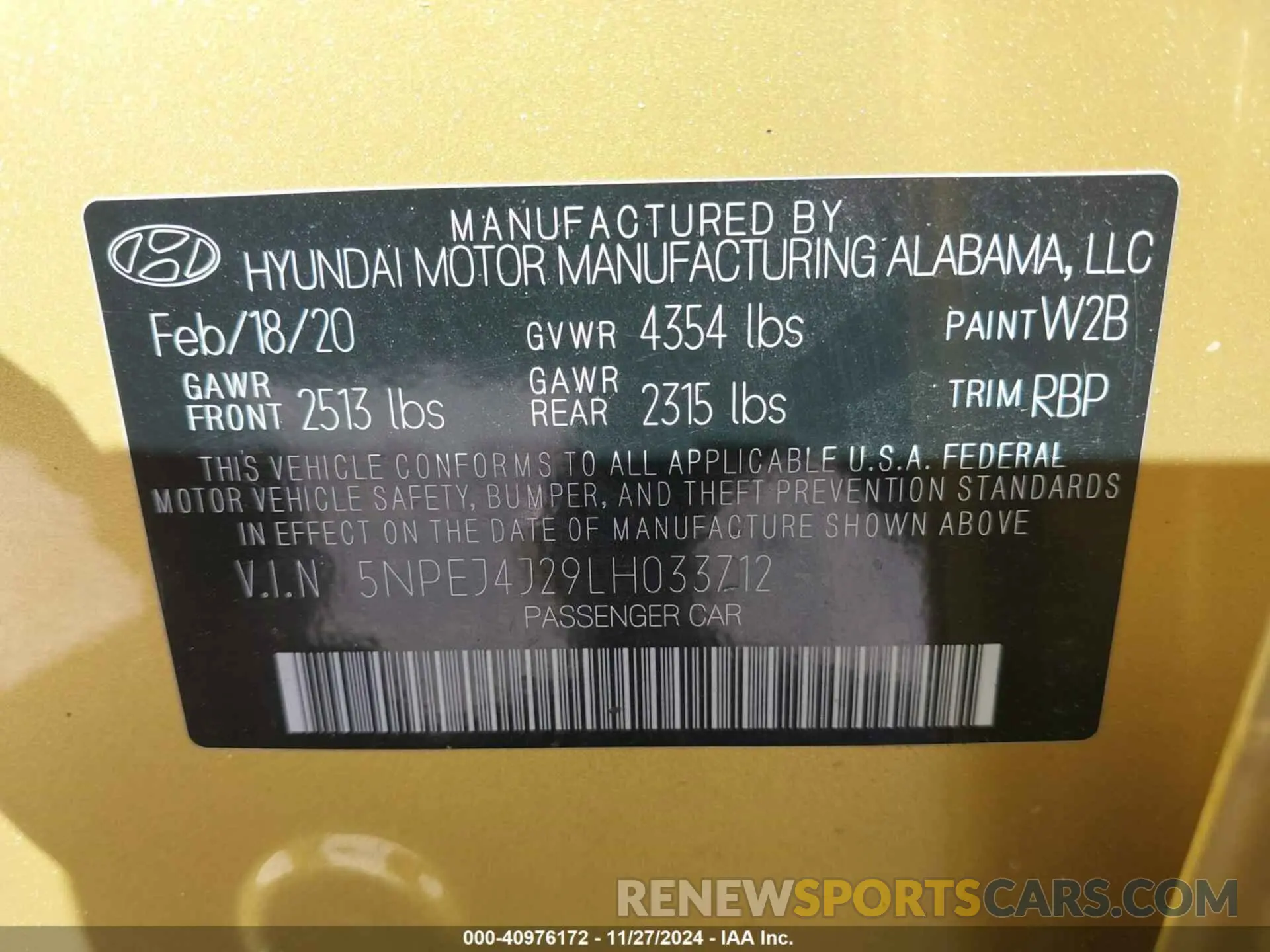 9 Фотография поврежденного автомобиля 5NPEJ4J29LH033712 HYUNDAI SONATA 2020